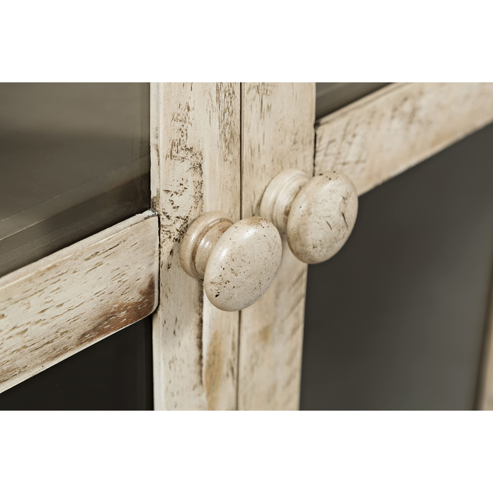 Rustic Shores 48" Coastal Distressed Acacia Four-Door Accent Cabinet