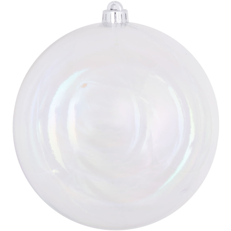 Vickerman 6" Clear Iridescent Ball Drilled 4/Bag - N591500D