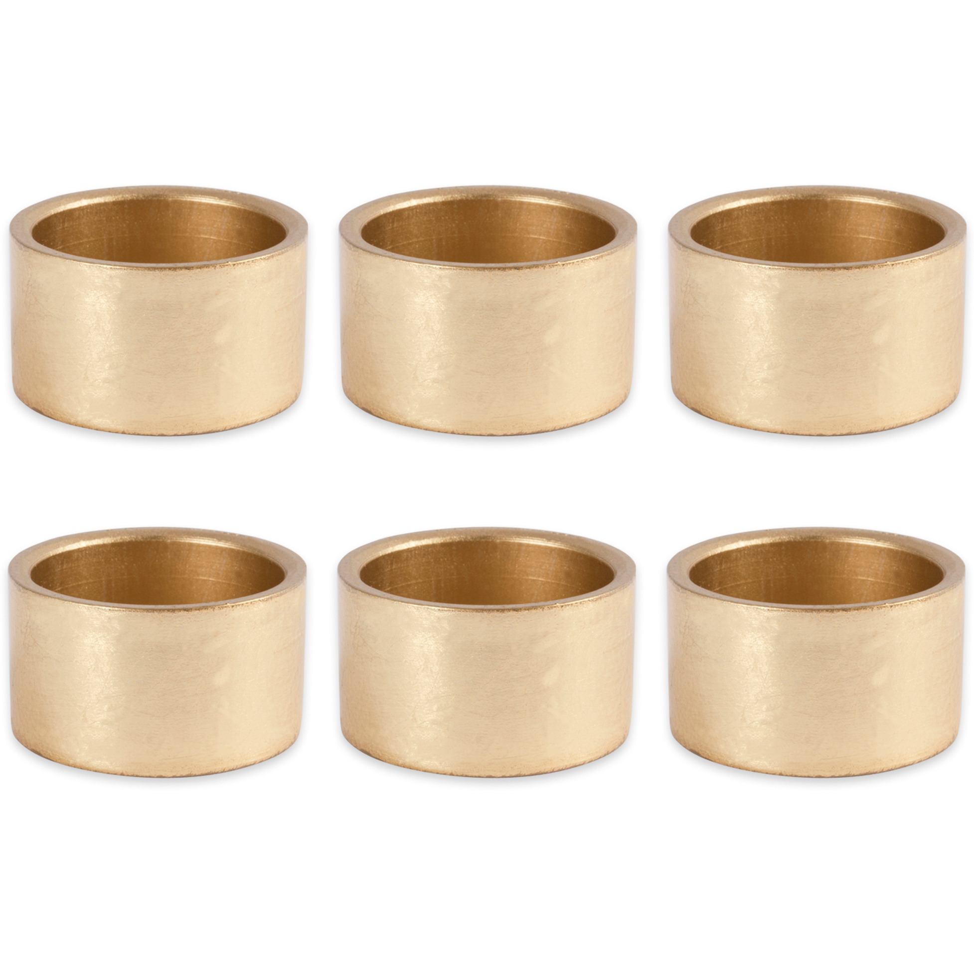 DII Gold Round Painted Acrylic Napkin Ring (Set of 6)