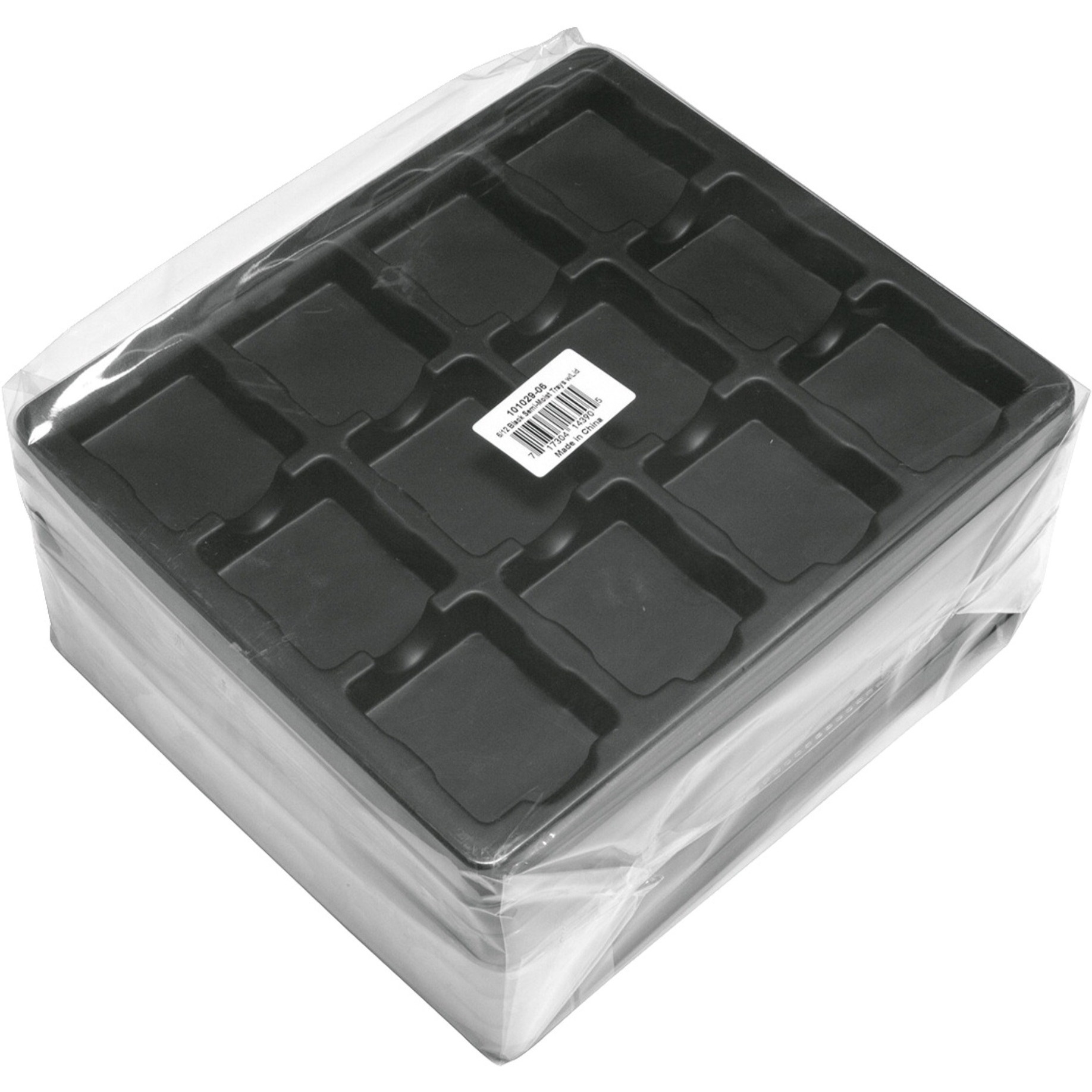Jack Richeson 12 Well Semi Moist Trays with Lids, Set of 6