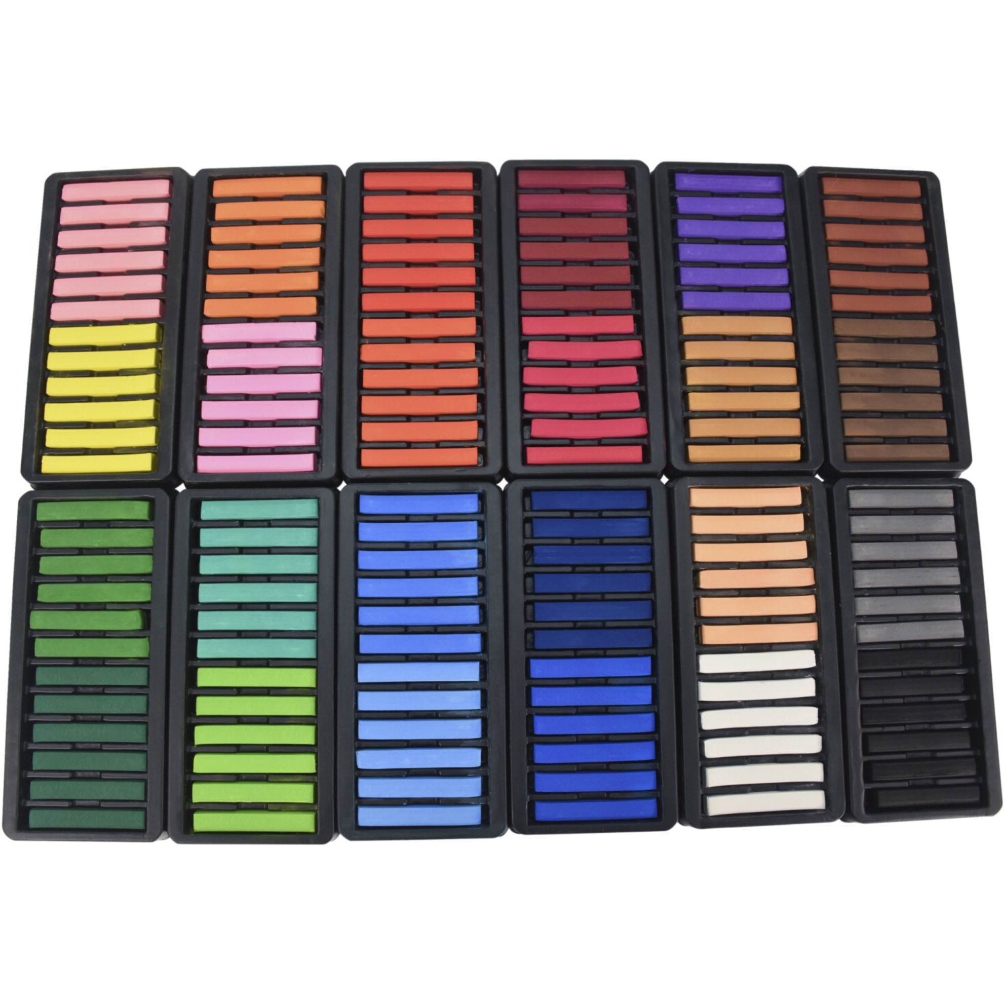 School Smart Square Chalk Pastels, Assorted Colors, Set of 144