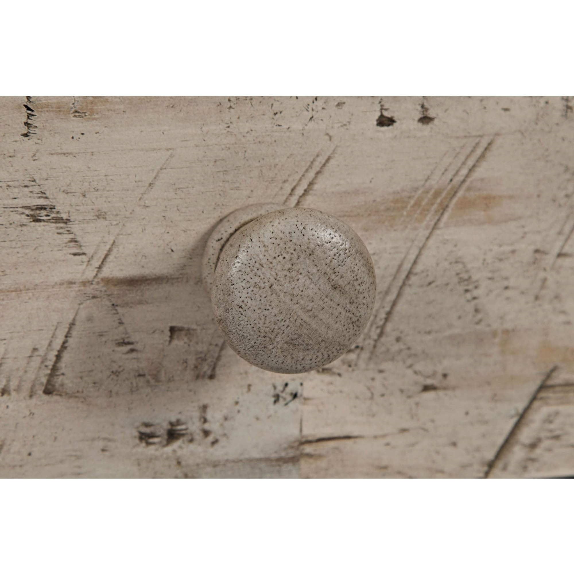 Rustic Shores Distressed Acacia USB Charging Chairside End Table