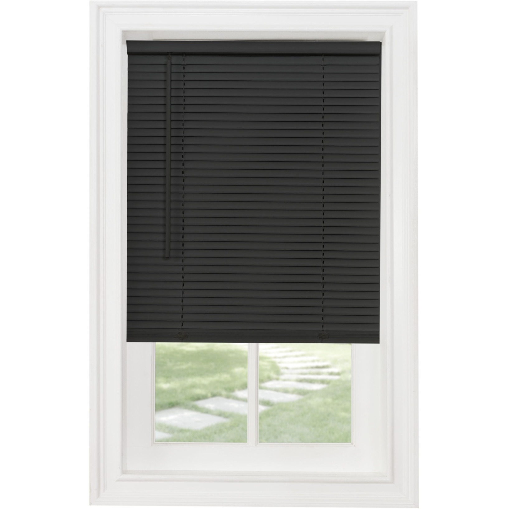 Cordless GII Morningstar 1" Light Filtering Mini Blind 34x72 - Black