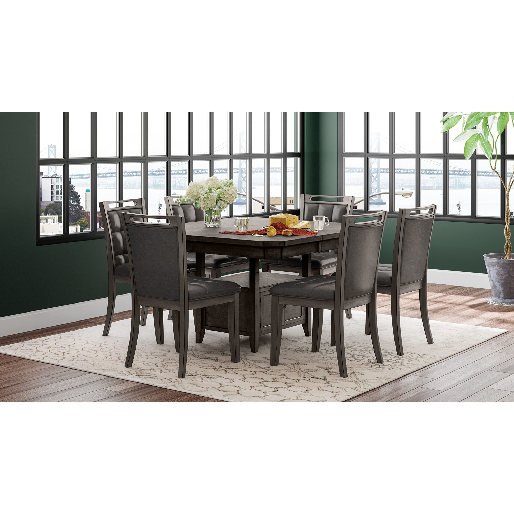Manchester Contemporary Upholstered Counter Stool (Set of 2)