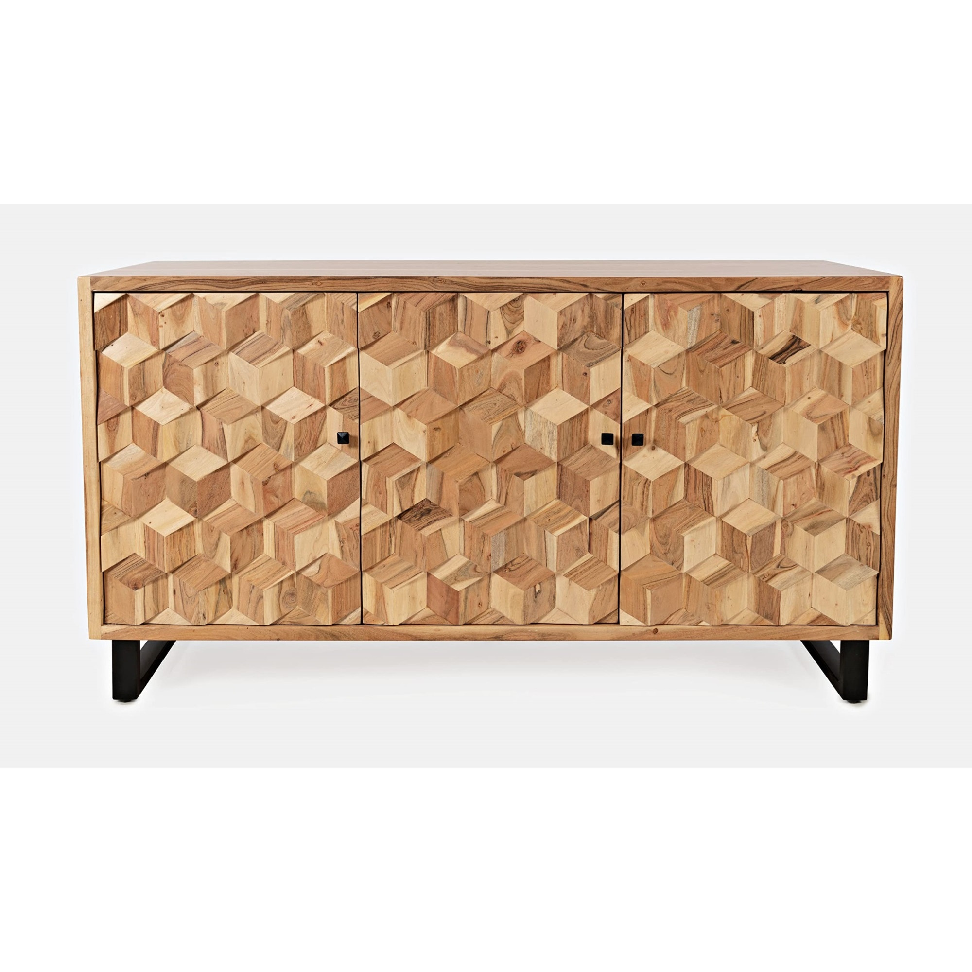 Geometrix Modern Abstract Cube Style Accent Cabinet