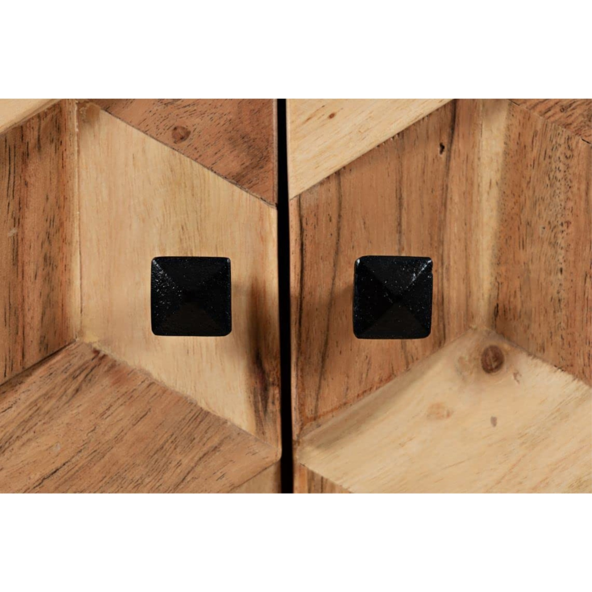 Geometrix Modern Abstract Cube Style Accent Cabinet
