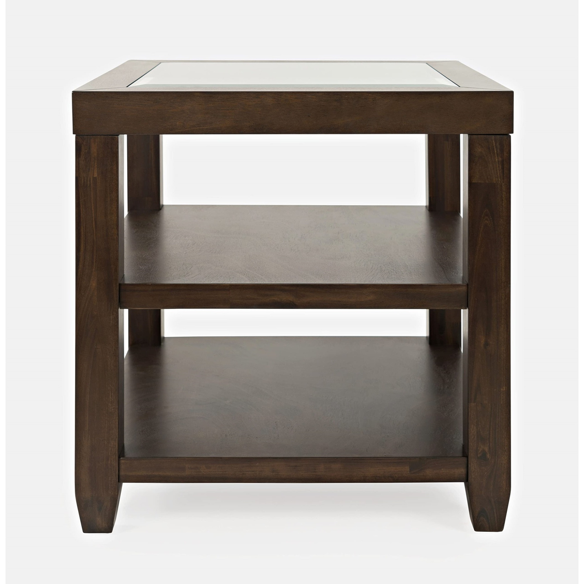 Urban Icon Contemporary Glass Inlay End Table with Storage
