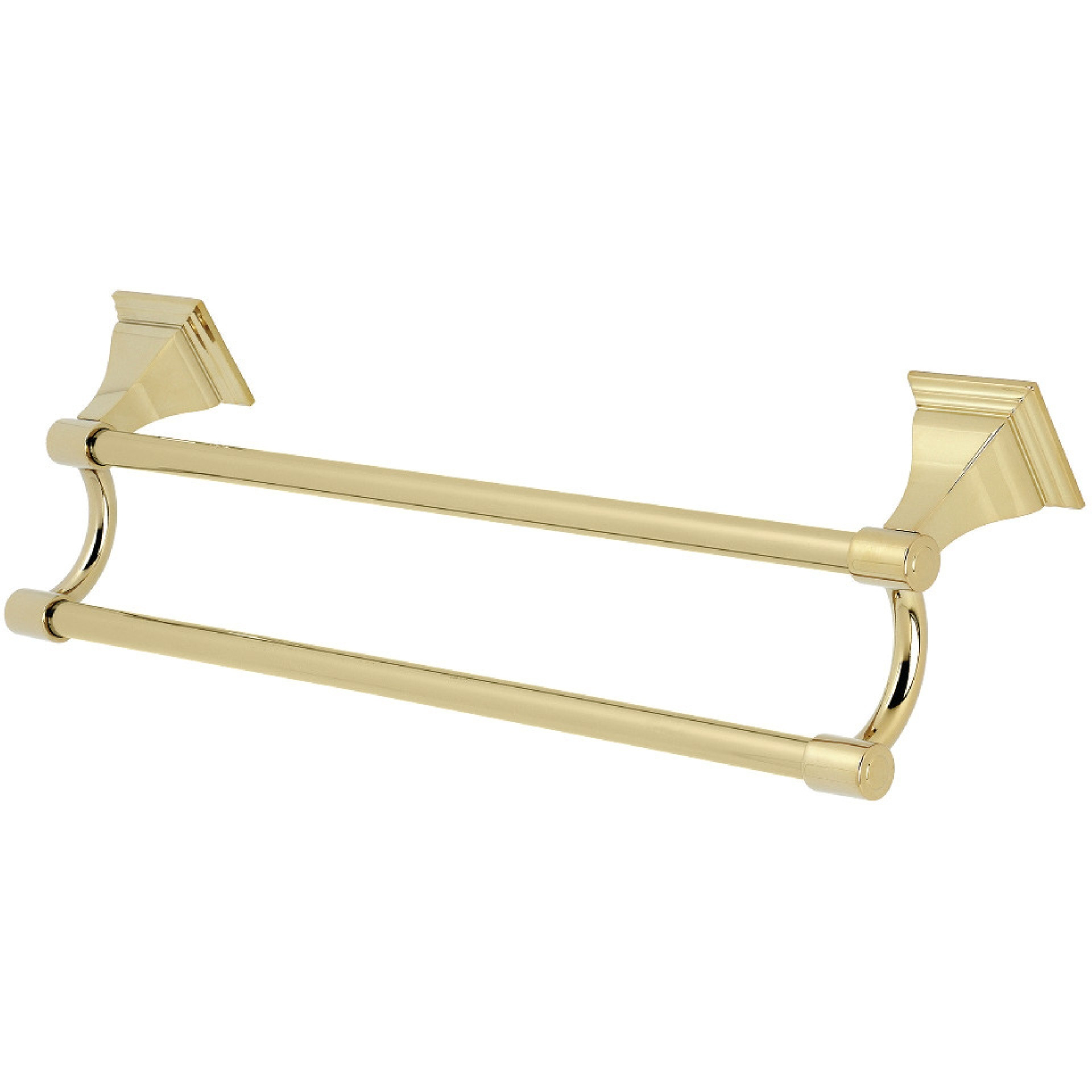 Kingston Brass BAH612318PB Monarch 18-Inch Dual Towel Bar, Polished Brass
