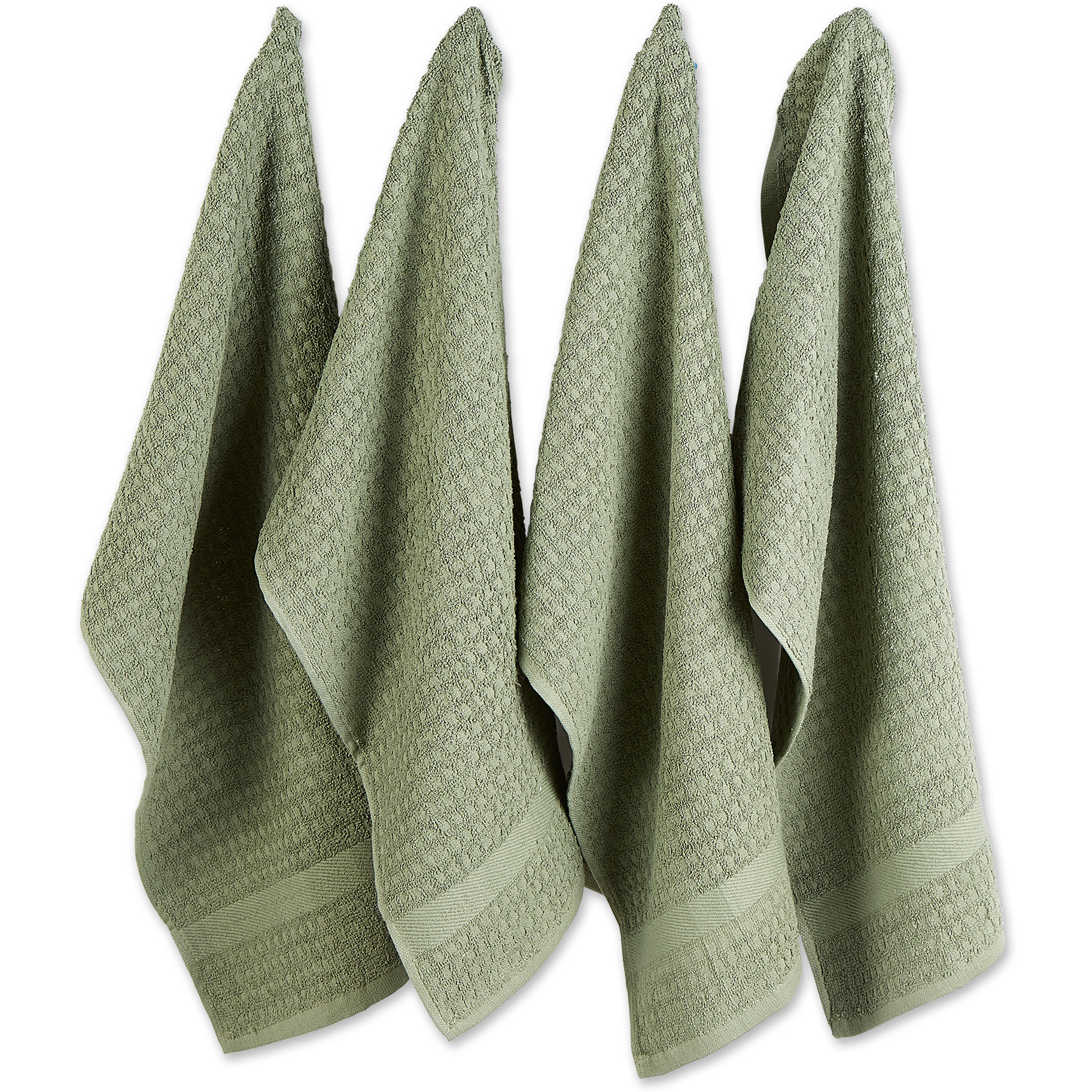 DII Solid Artichoke Waffle Terry Dishtowel (Set of 4)