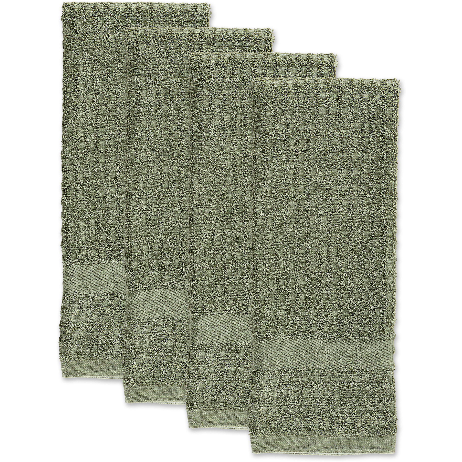DII Solid Artichoke Waffle Terry Dishtowel (Set of 4)