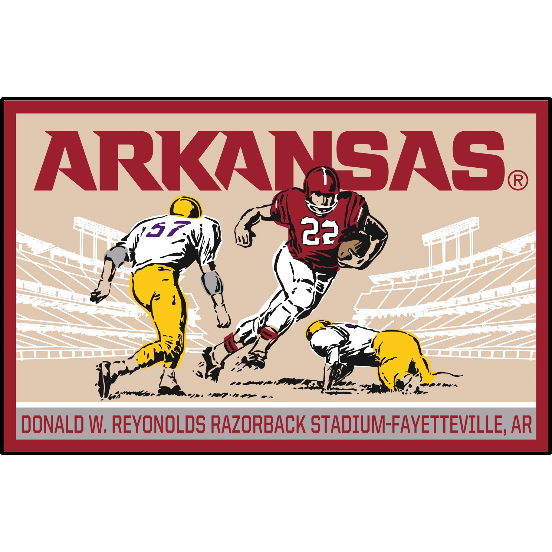 Fanmats, University of Arkansas Starter Mat - Ticket
