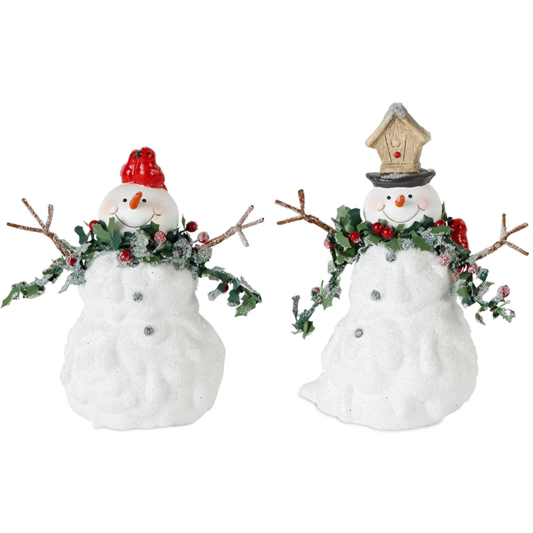Snowman (Set of 4) 5.5&quotH, 6.5&quotH Terra Cotta