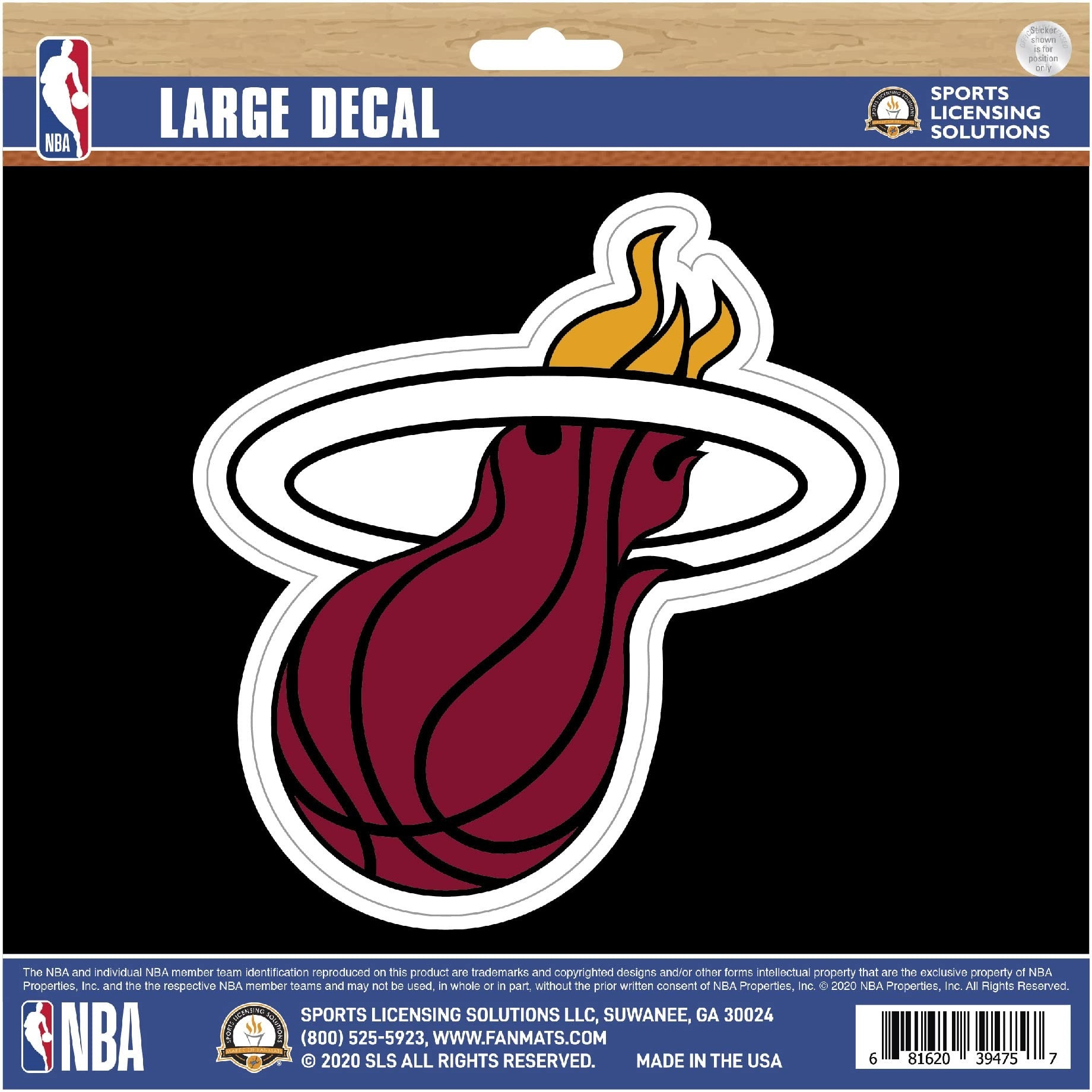 Miami Heat Large Decal Sticker