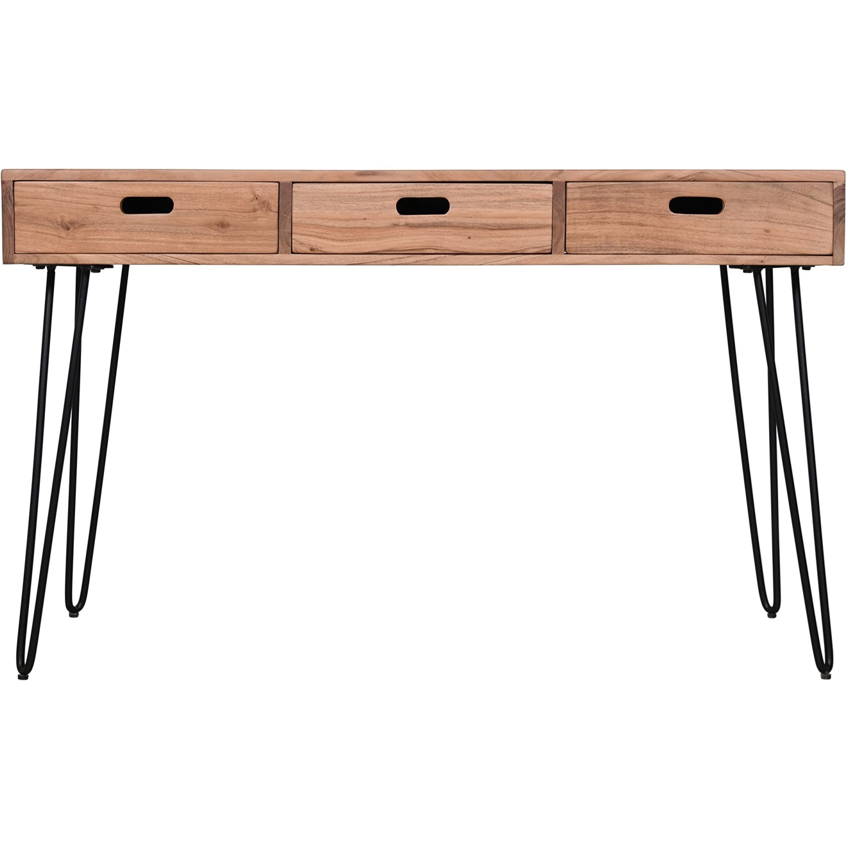 Rollins Solid Acacia USB Charging Desk