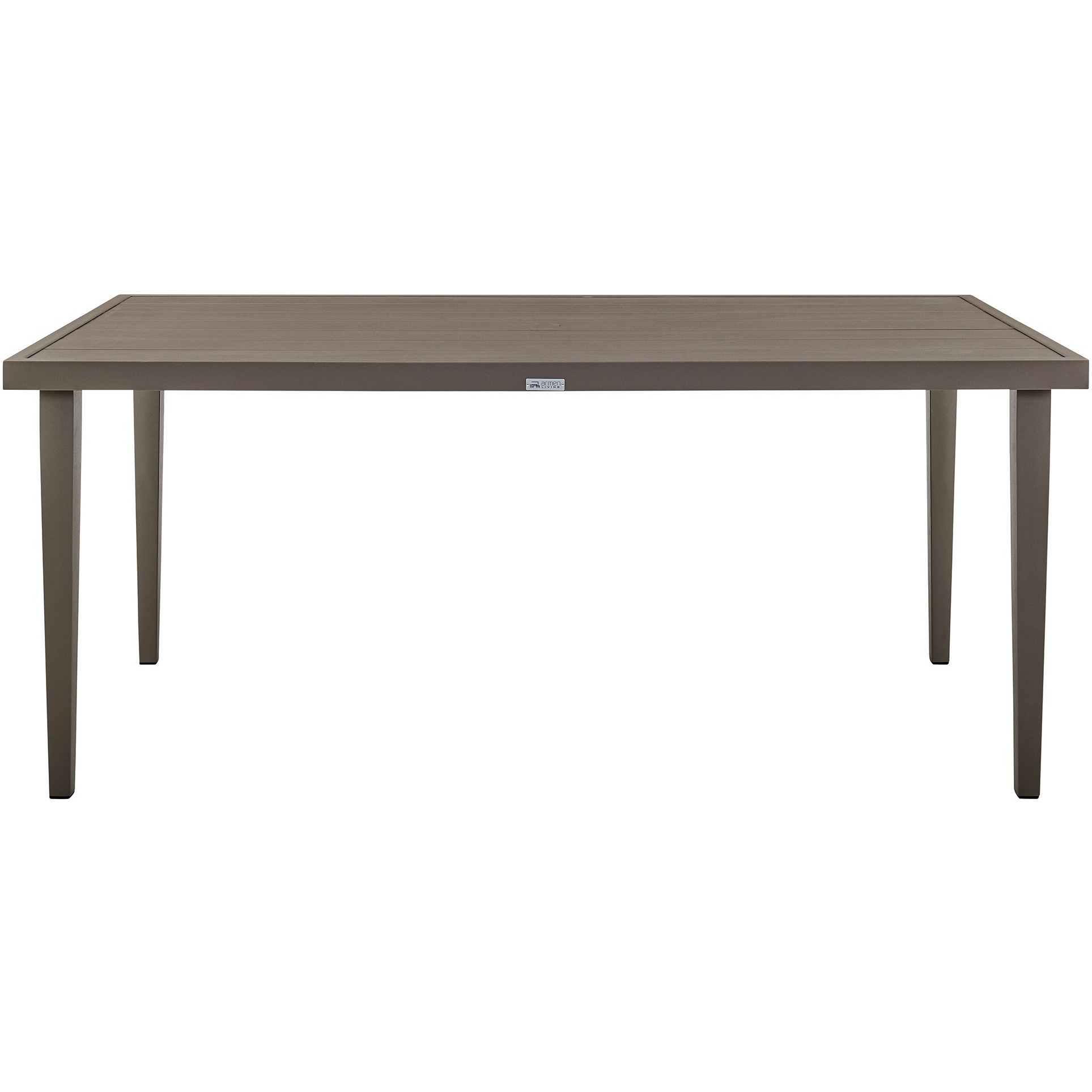 Grenada Outdoor Aluminum Gray Rectangle Dining Table