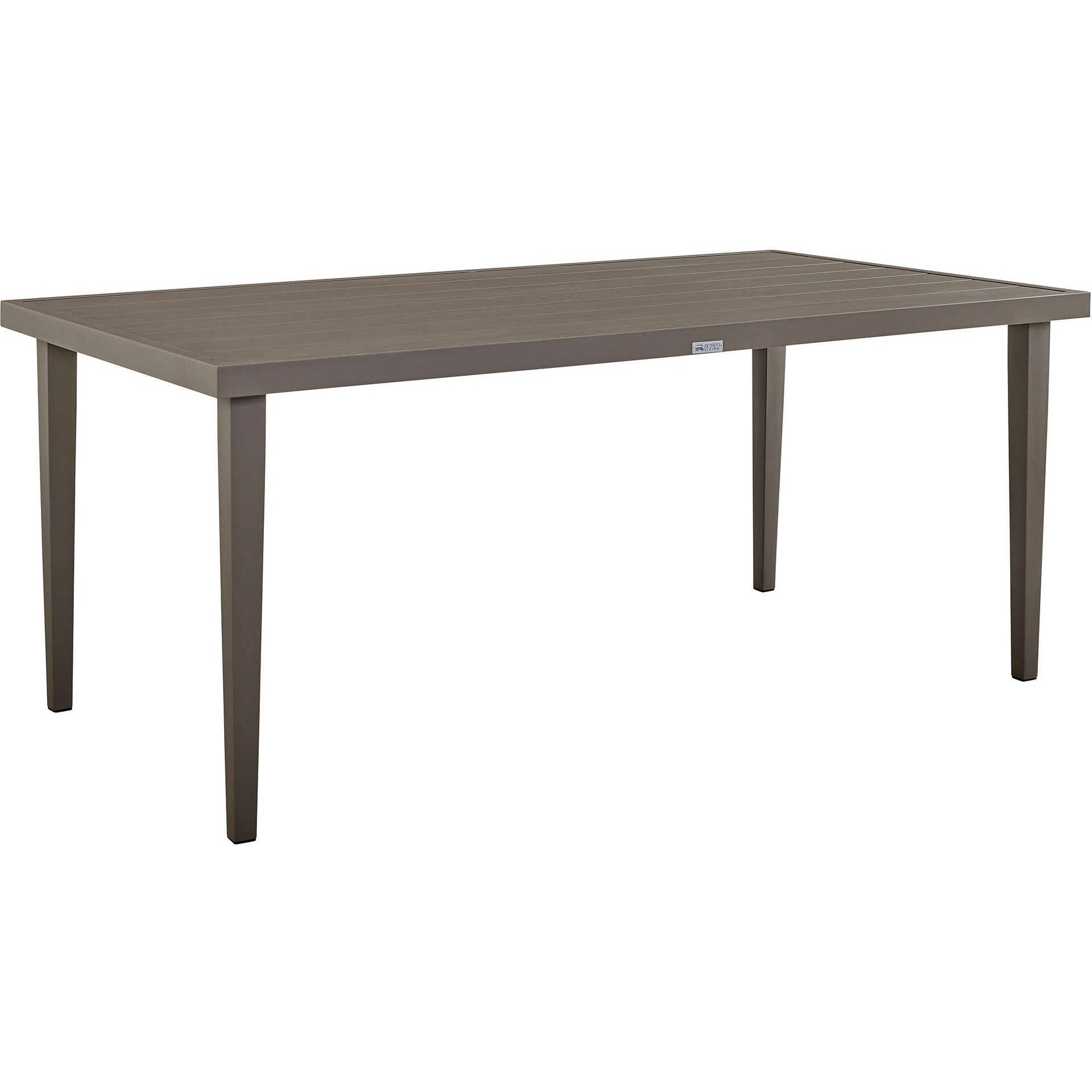 Grenada Outdoor Aluminum Gray Rectangle Dining Table