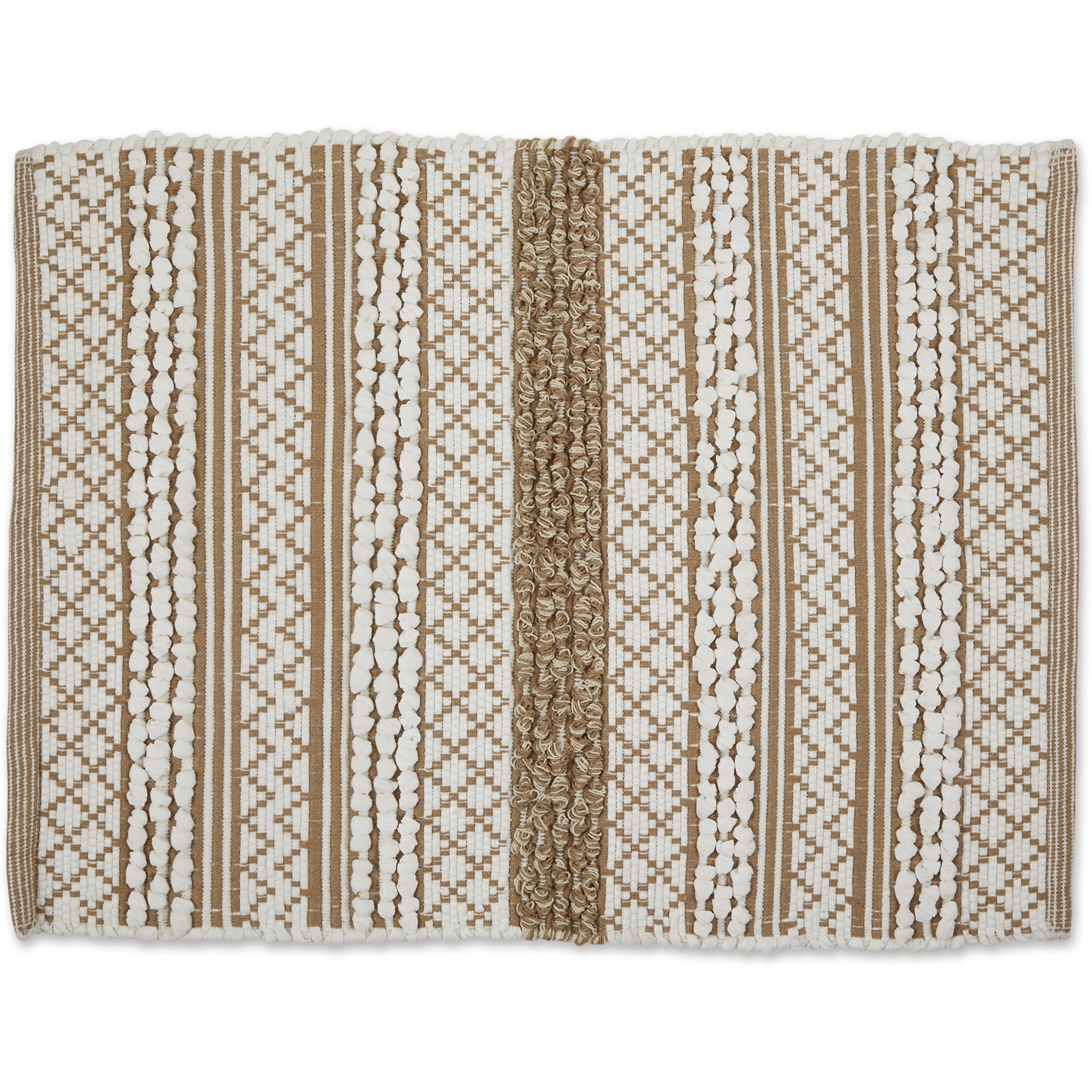 DII Stone and White Hand-Loomed Paper Chindi Rug 2x3 Ft