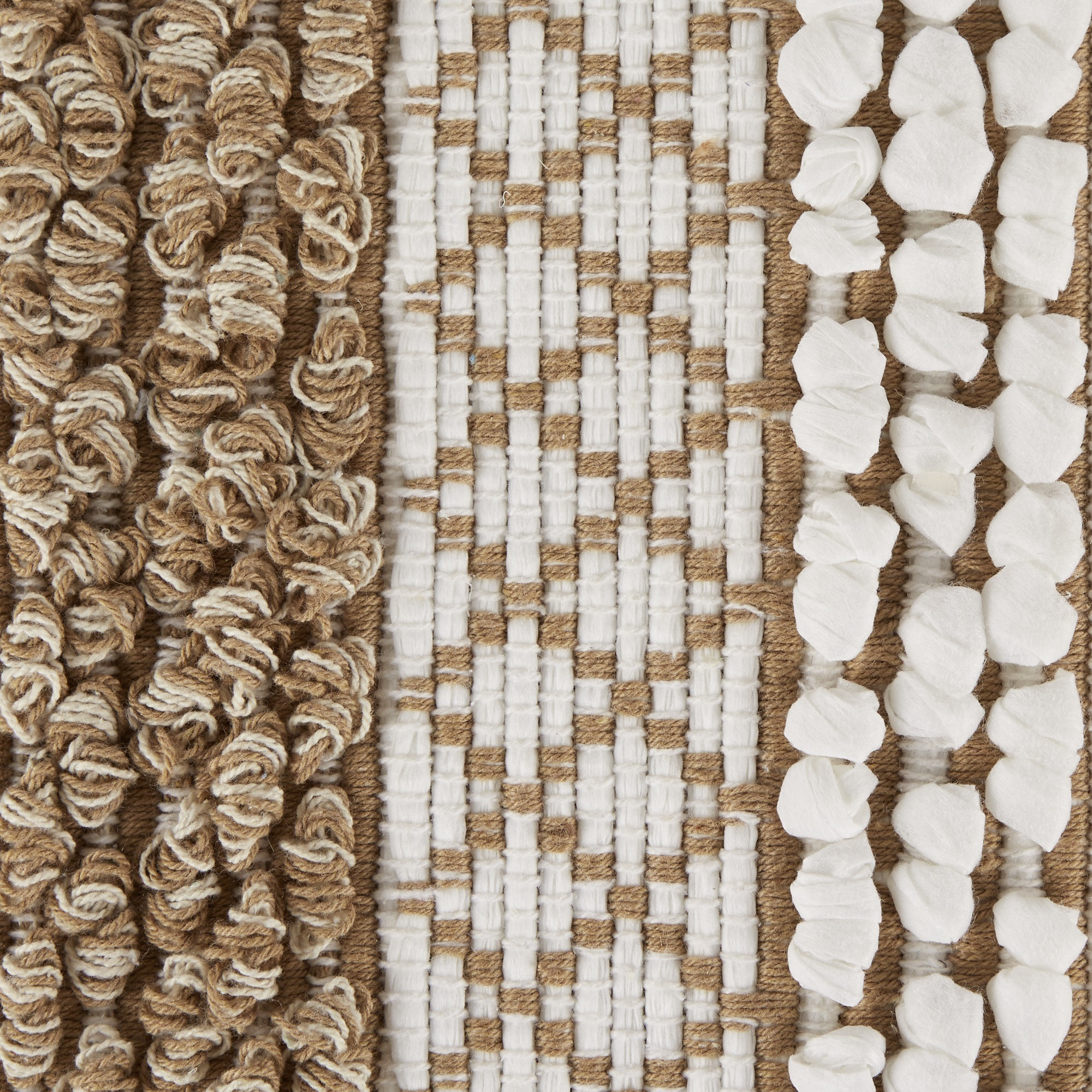 DII Stone and White Hand-Loomed Paper Chindi Rug 2x3 Ft