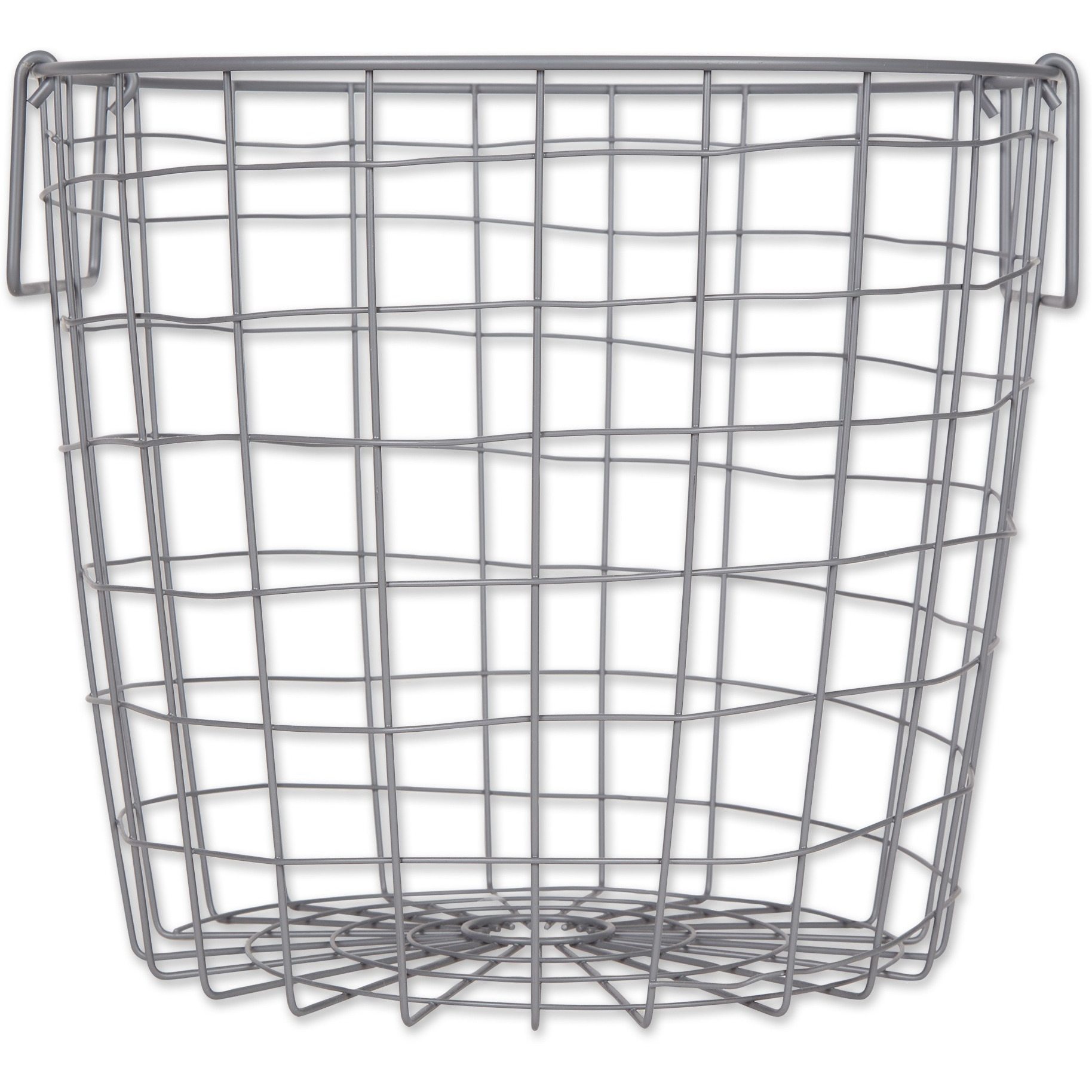 DII Metal Basket, Cool Gray Round Medium 14x14x12