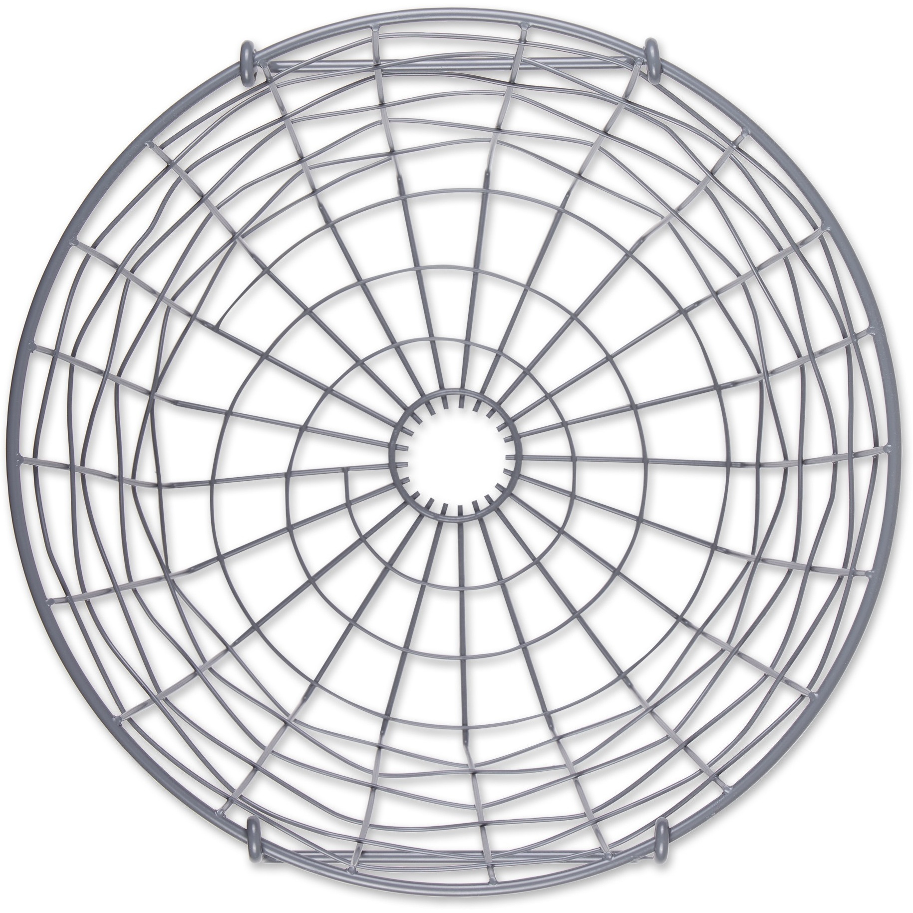DII Metal Basket, Cool Gray Round Medium 14x14x12