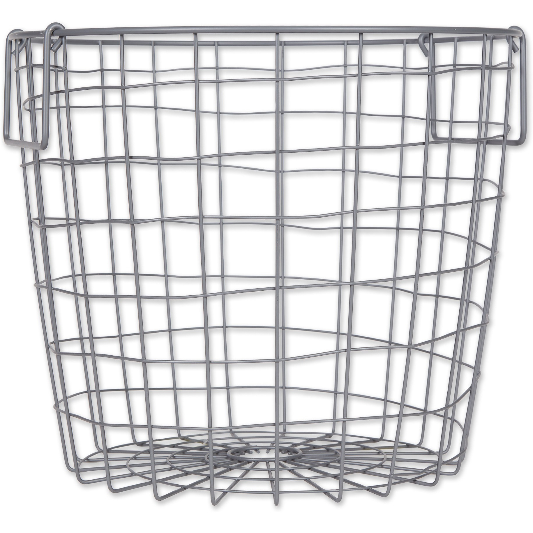 DII Metal Basket, Cool Gray Round Medium 14x14x12