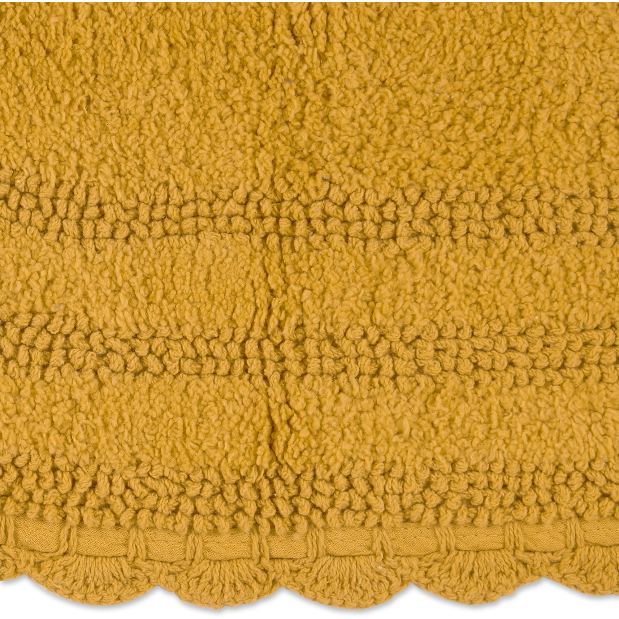 DII Honey Gold Small Oval Crochet Bath Mat
