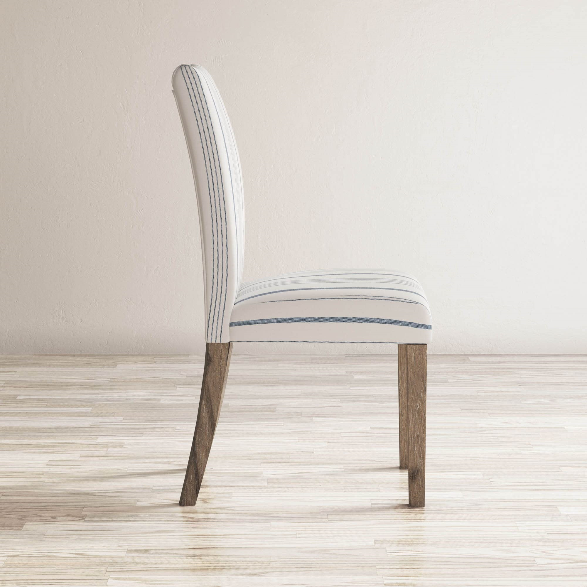 Eastern Tides Coastal Wire-Brushed Acacia Upholstered Parsons Dining Chair (Set of 2)