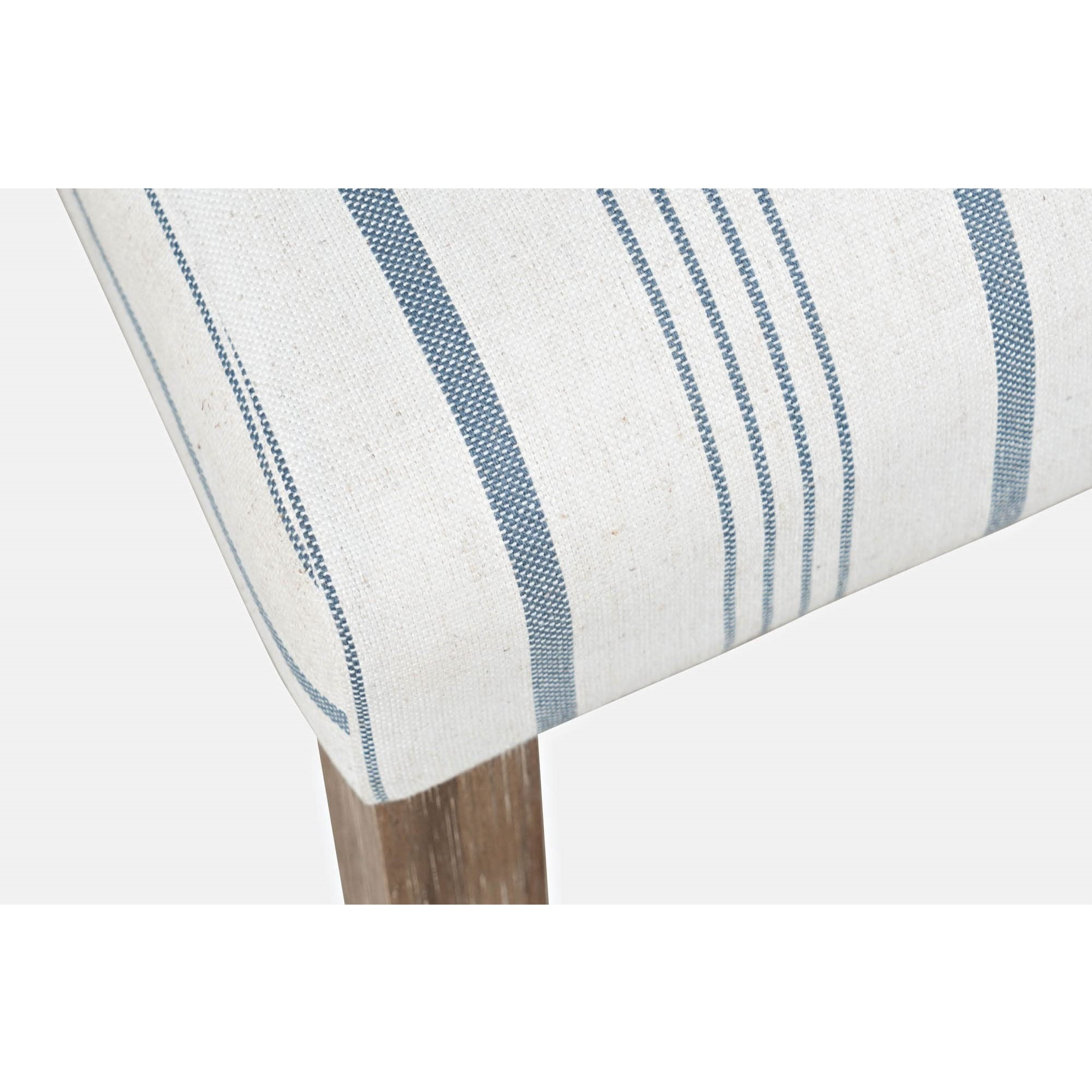 Eastern Tides Coastal Wire-Brushed Acacia Upholstered Parsons Dining Chair (Set of 2)