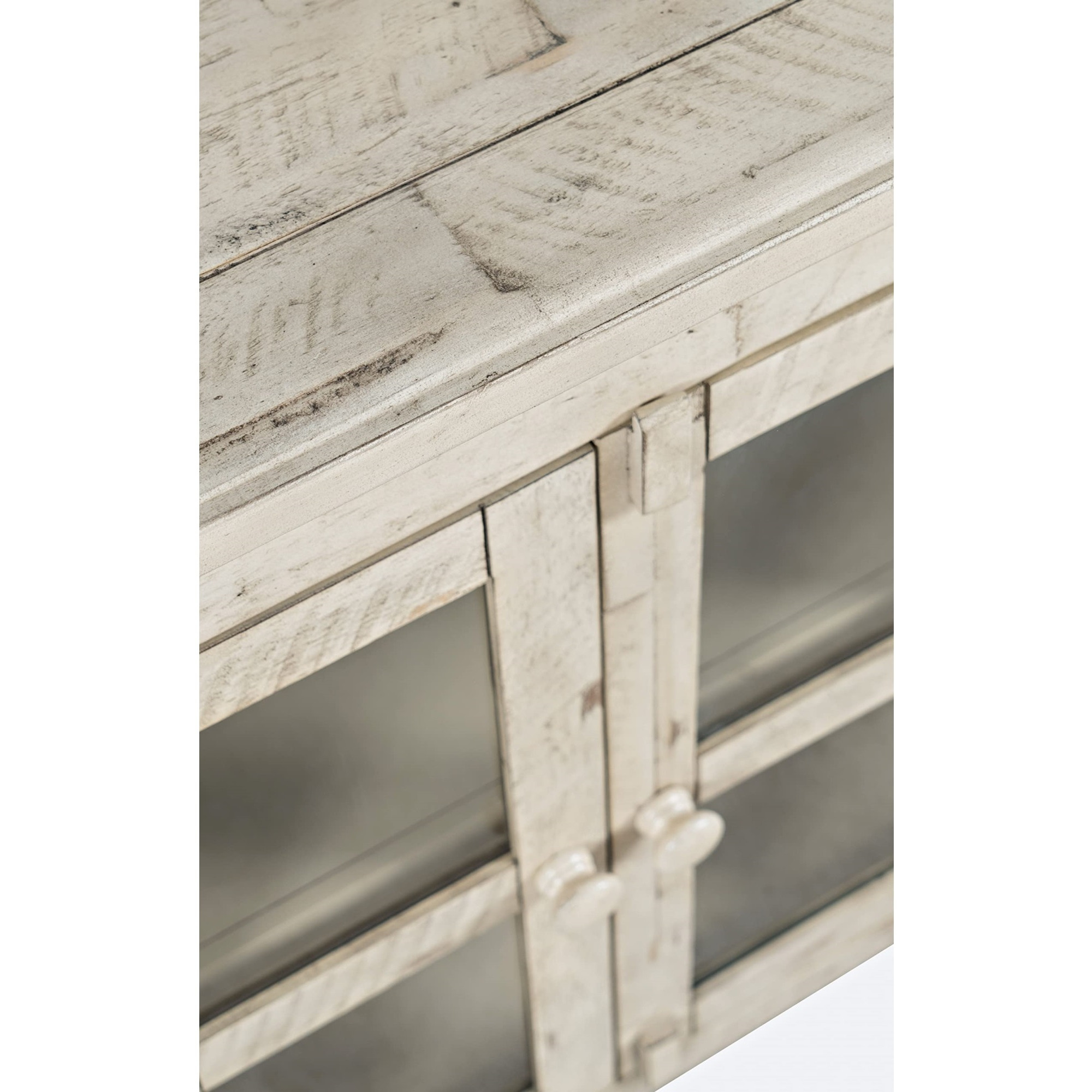 Rustic Shores 70" Coastal Distressed Acacia Six-Door Sideboard Cabinet