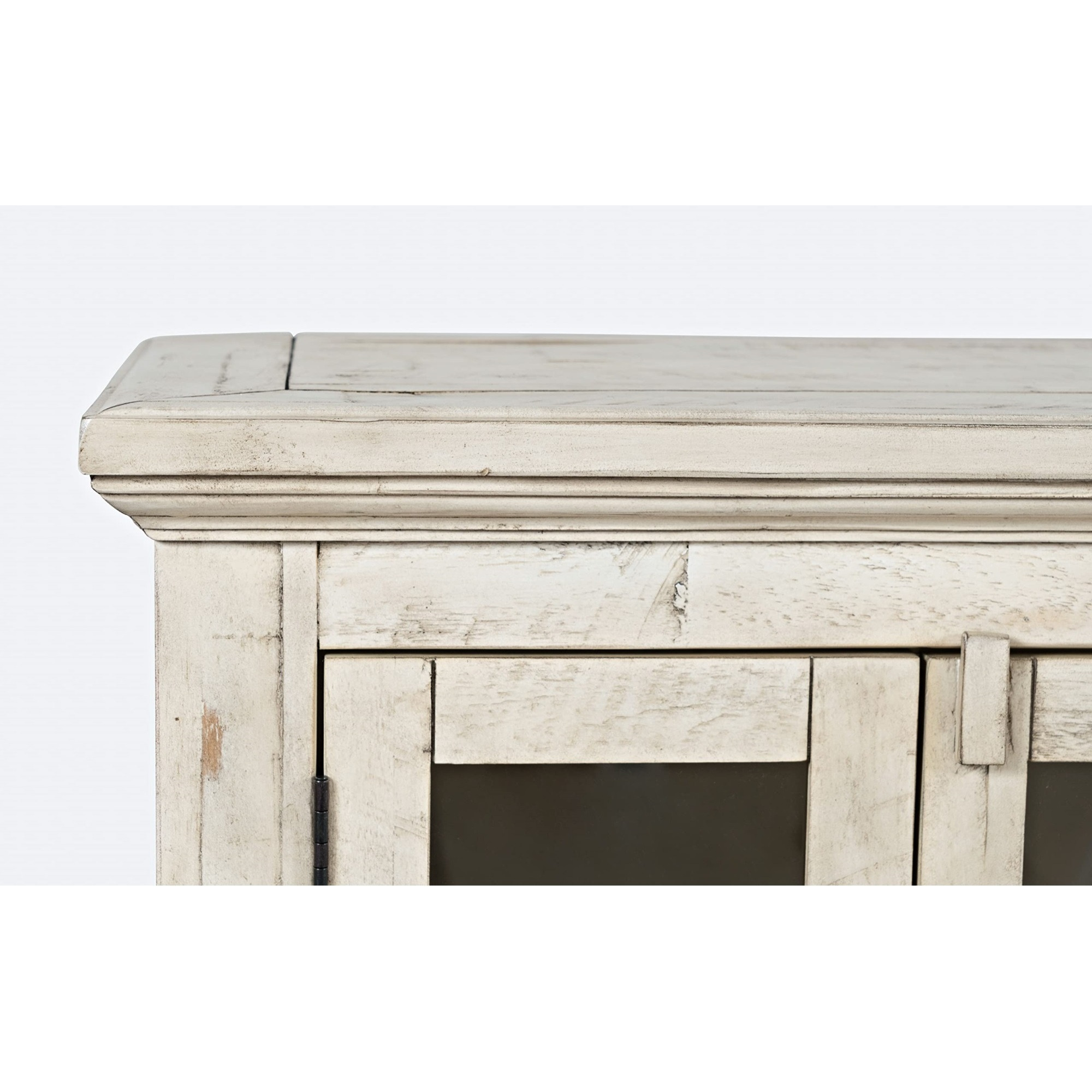 Rustic Shores 70" Coastal Distressed Acacia Six-Door Sideboard Cabinet