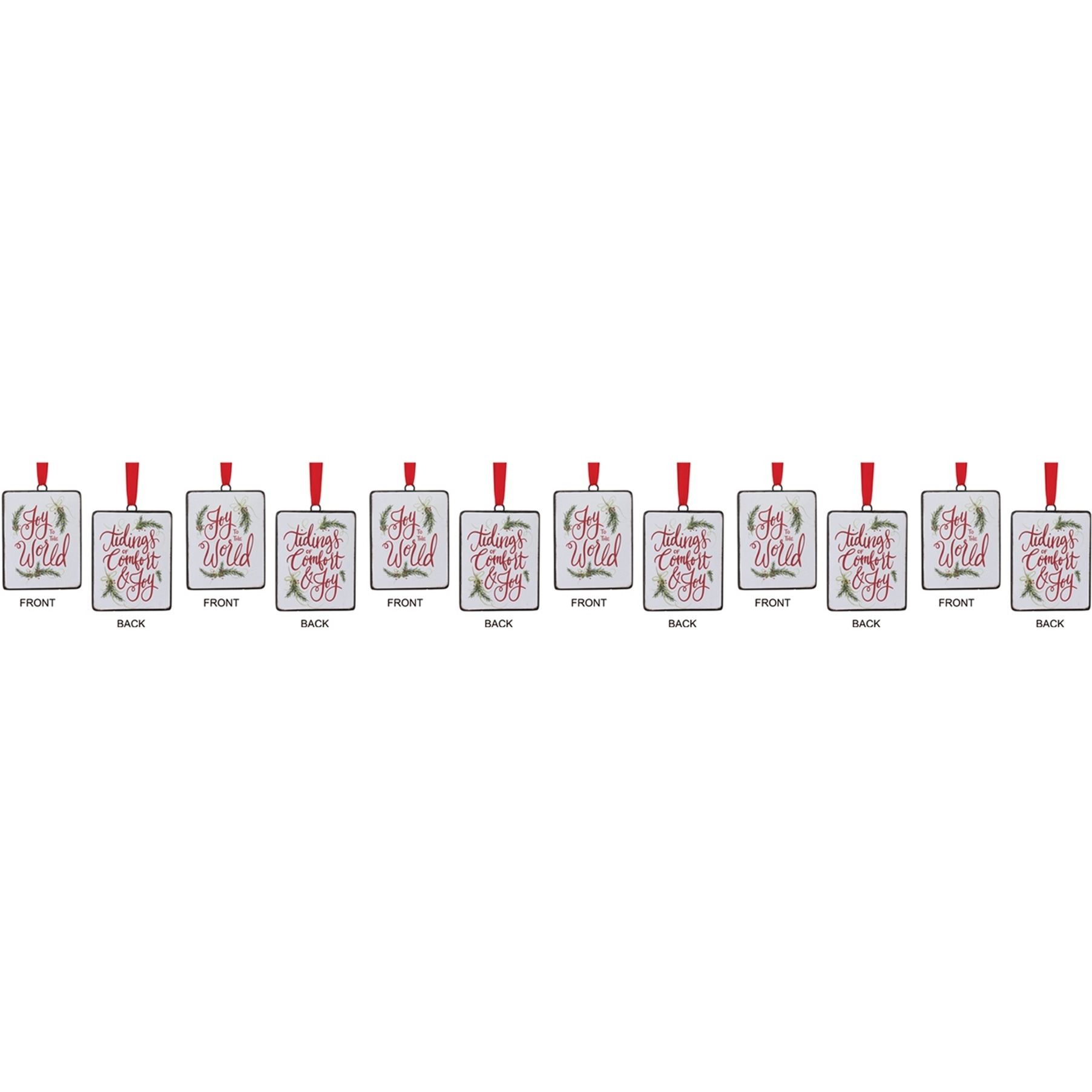 Holiday Sentiment Ornament (Set of 12)