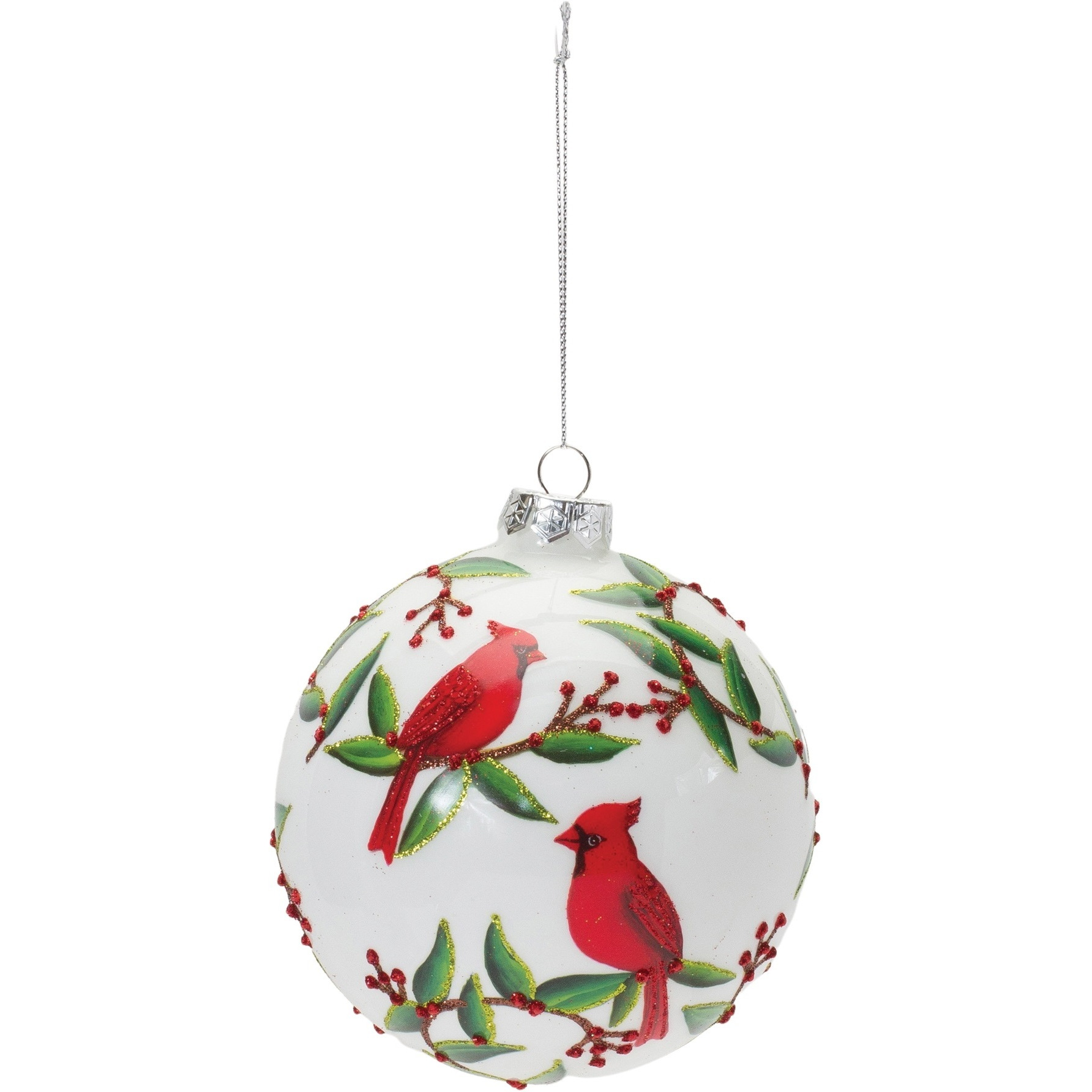 Cardinal Bird Ball Ornament (Set of 6)