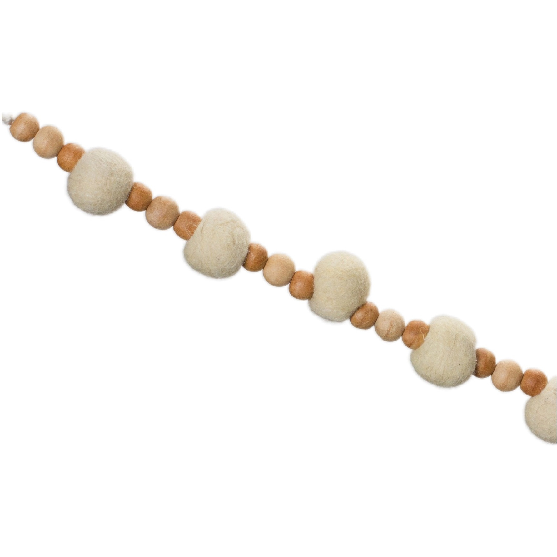 Wood Beaded String Garland (Set of 2)