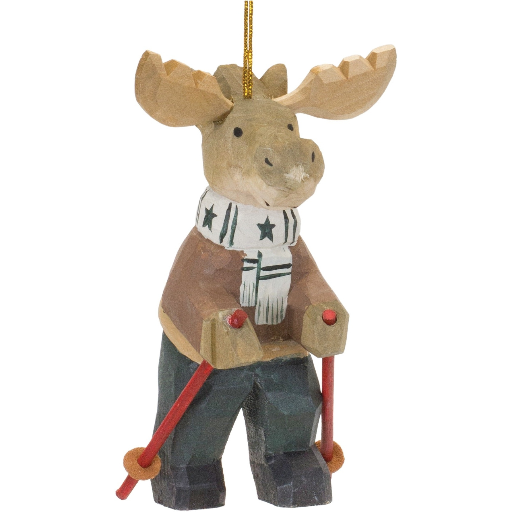 Moose on Skis Ornament (Set of 6)