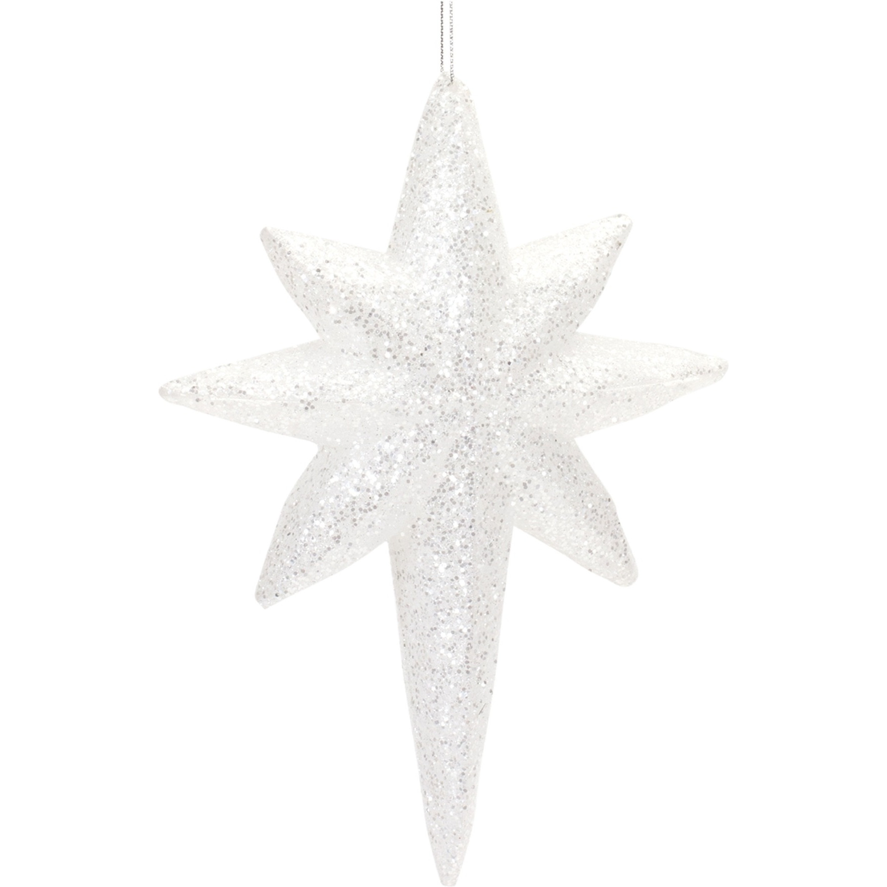 Clear Acrylic Star Drop Ornament (Set of 24)