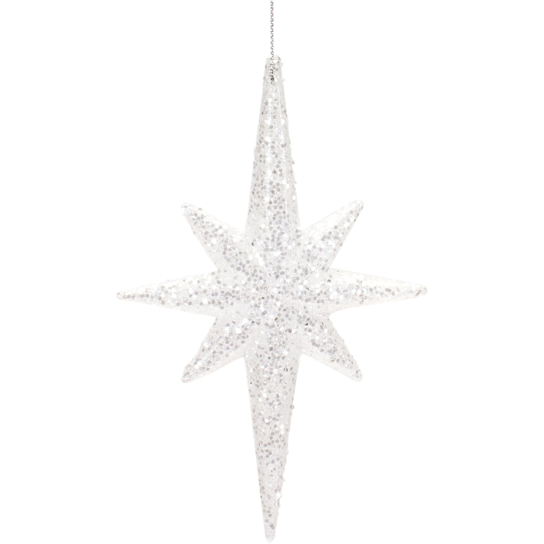 Clear Acrylic Star Drop Ornament (Set of 24)