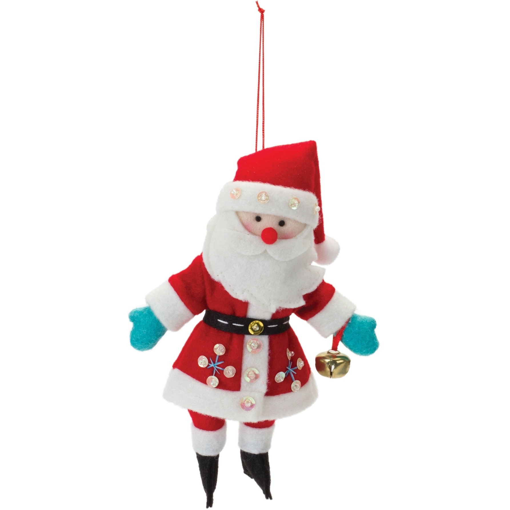 Plush Santa Ornament  (Set of 12)