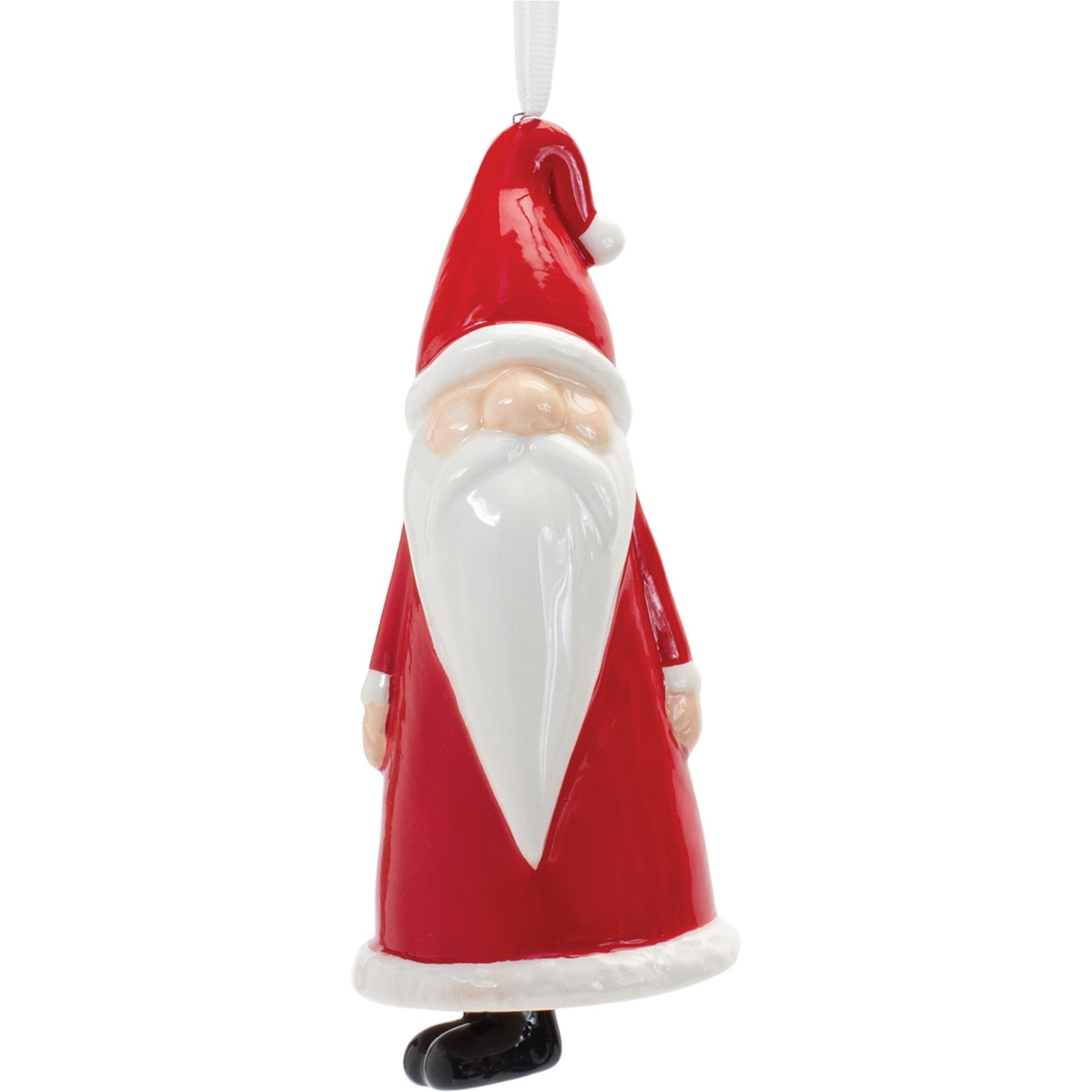 Ceramic Santa Bell Ornament (Set of 12)