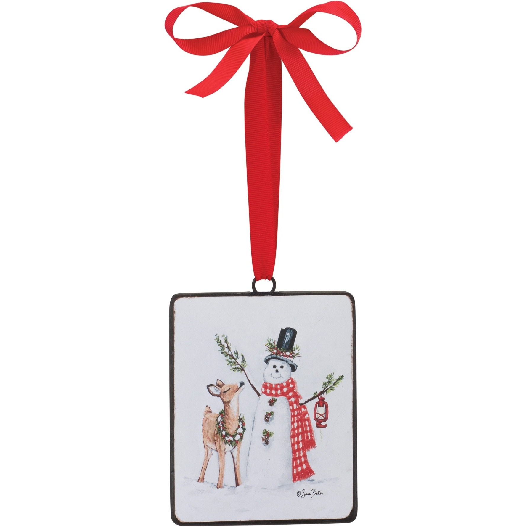 Snowman and Deer Ornament (Set of 12)