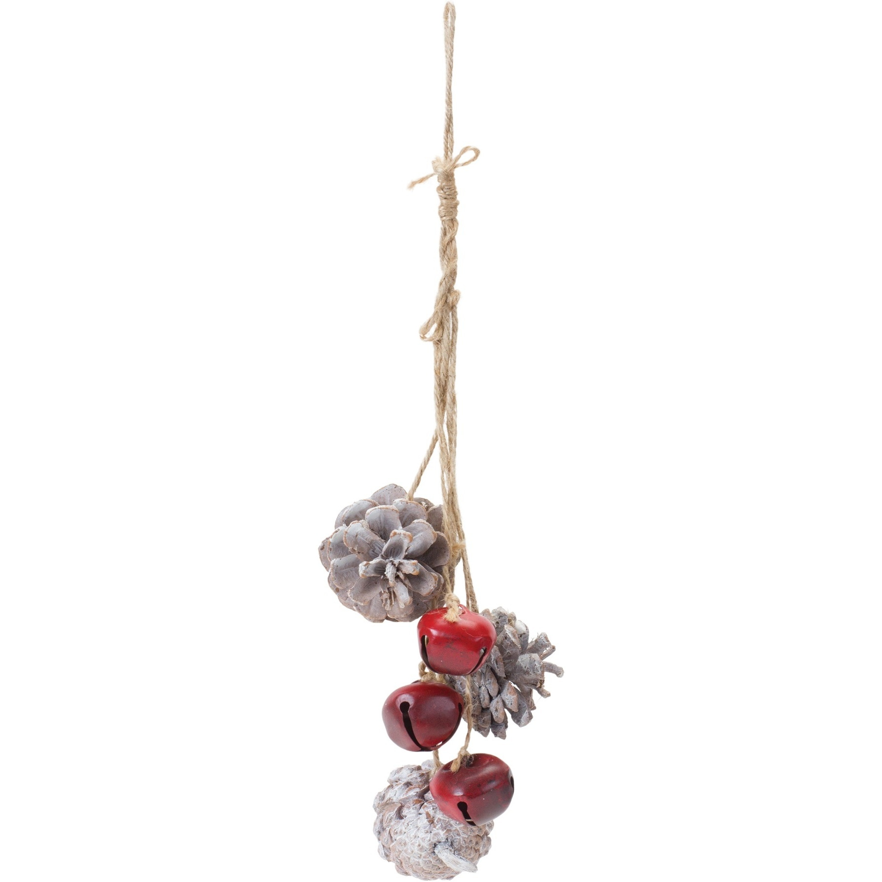 Bell and Pine Cone Drop Ornament (Set of 6)