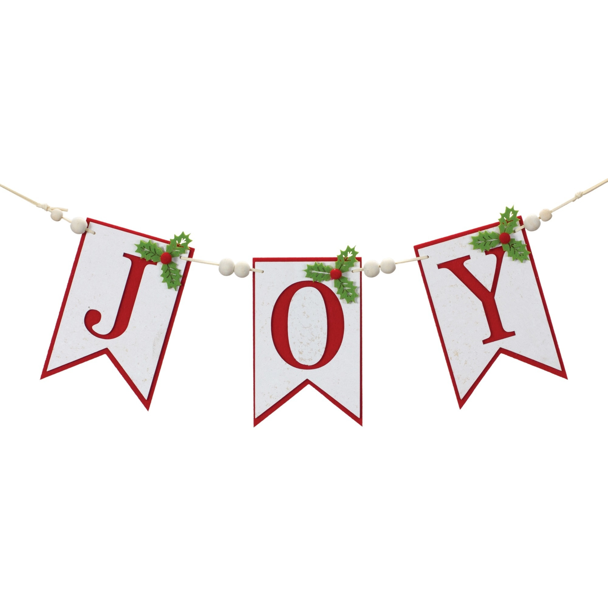 Joy Holiday Banner Garland 21&quotL
