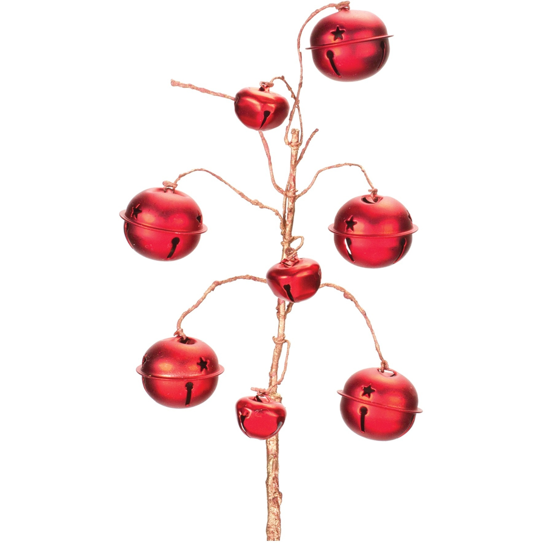 Red Sleigh Bell Spray (Set of 6)