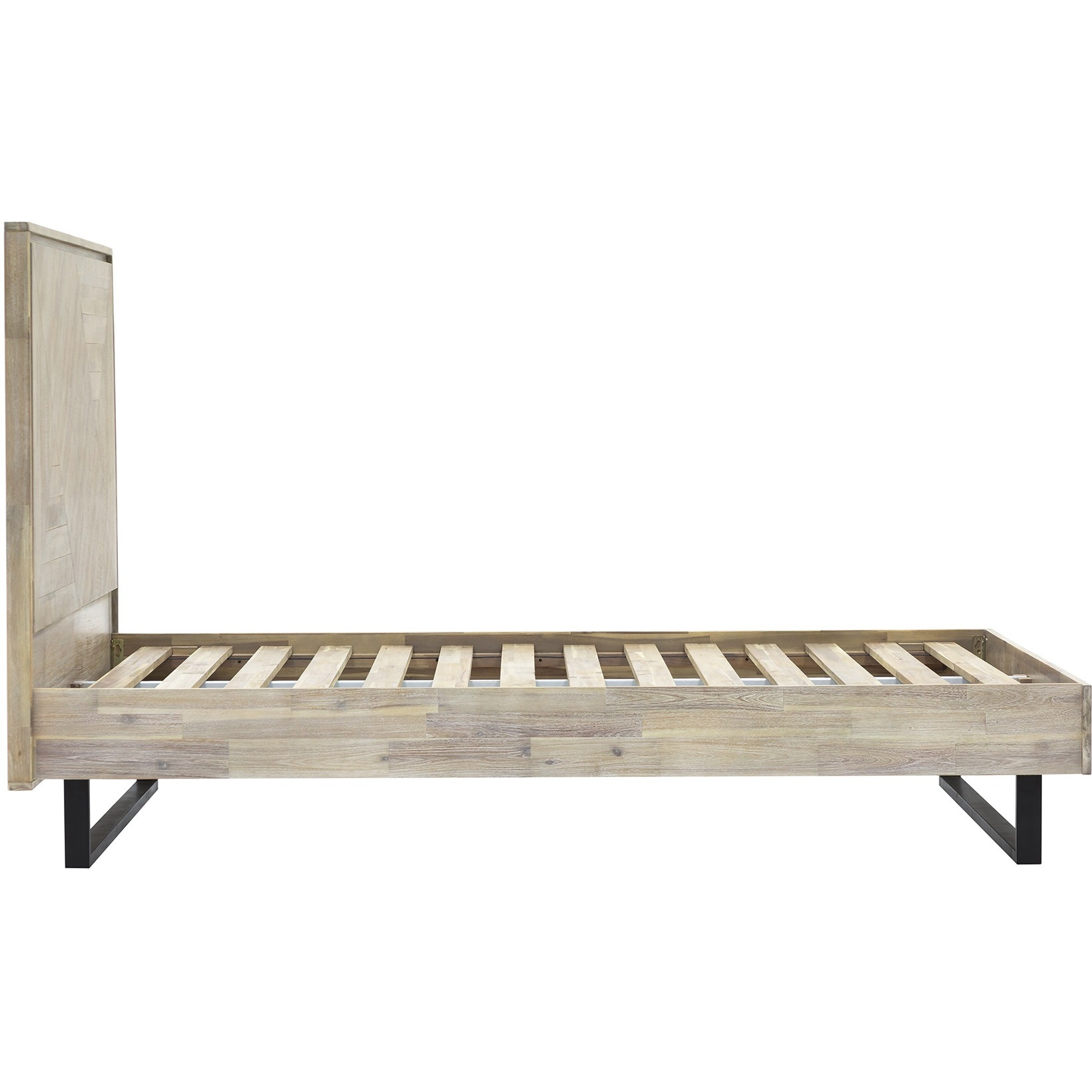 Peridot King Platform Bed Frame in Natural Acacia Wood