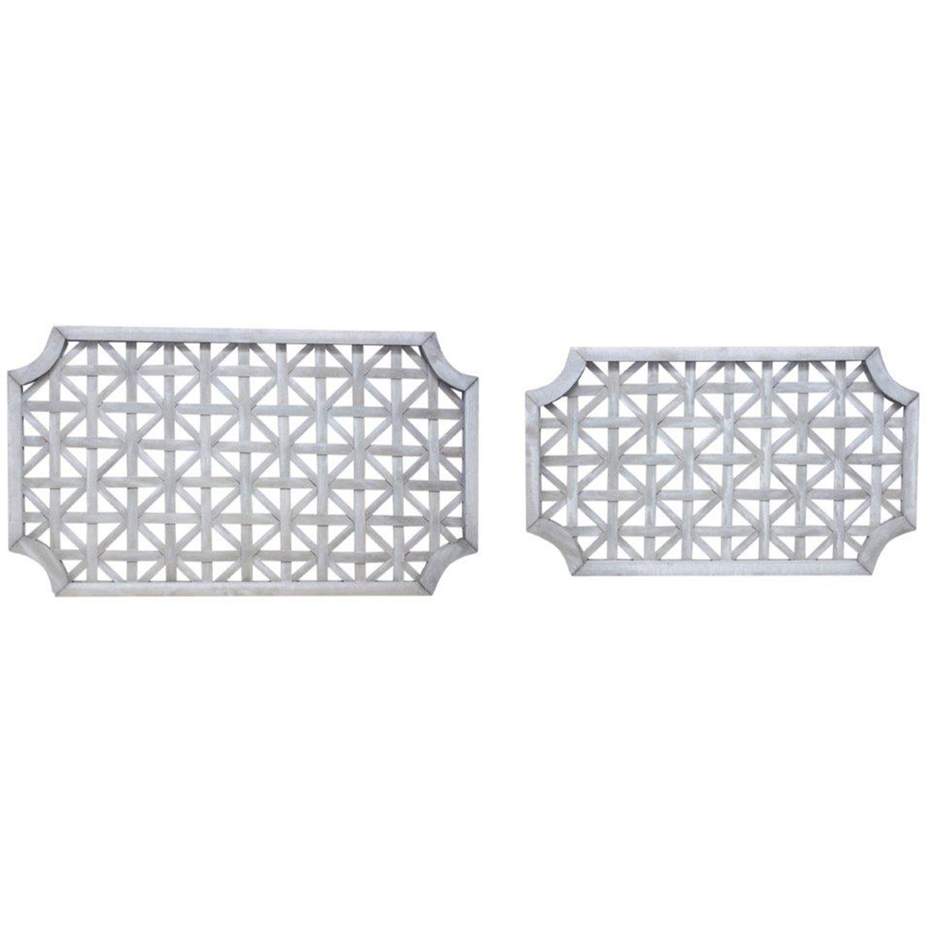 Wall Hanging (Set of 2) 27.25&quotL x 16&quotH, 33.25&quotL x 18.75&quotH Wood