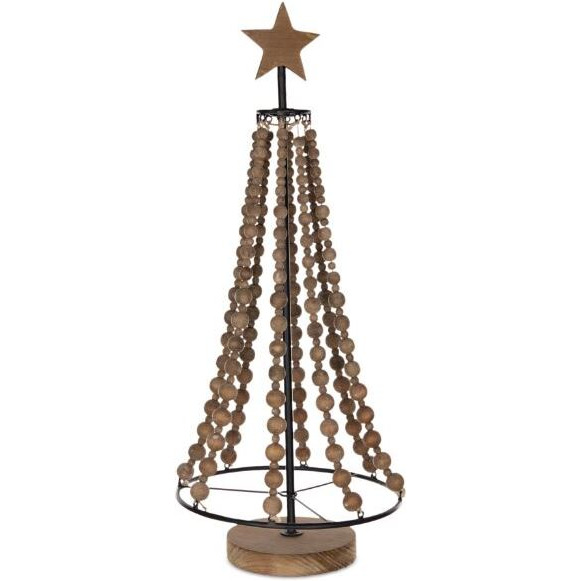 Beaded Wood Holiday Tree 25&quotH