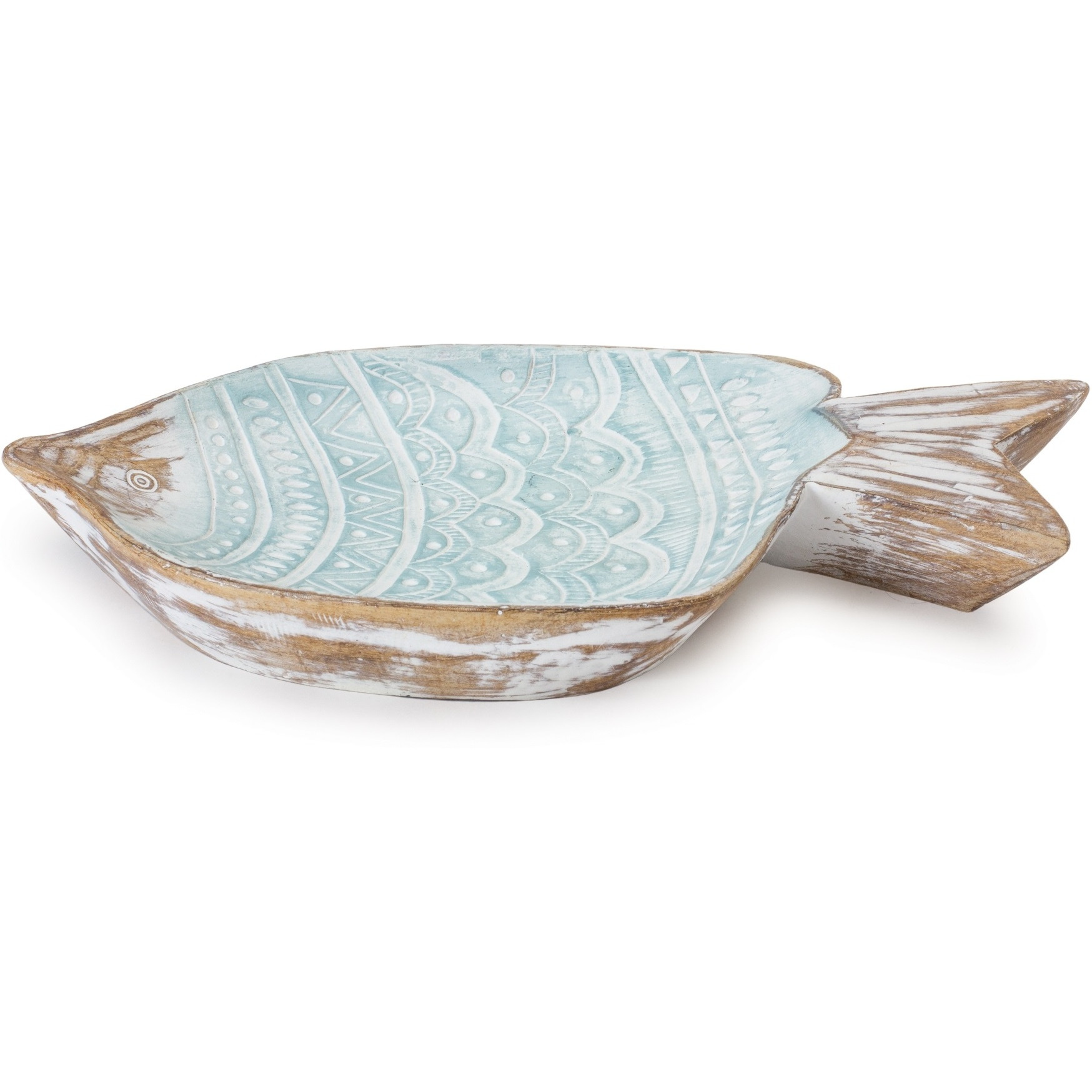 Geometric Etched Fish Bowl 11.5&quotL
