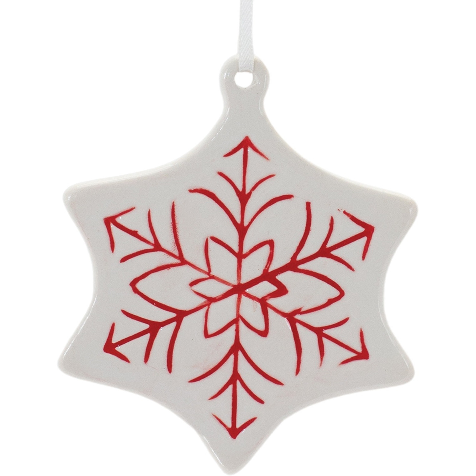 Etched Ceramic Tree Ornament (Set of 24)