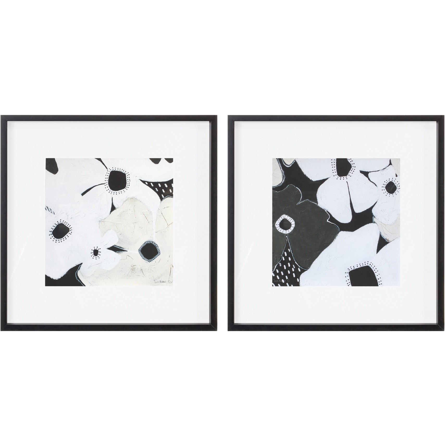 Framed Anemone Floral Print (Set of 2)