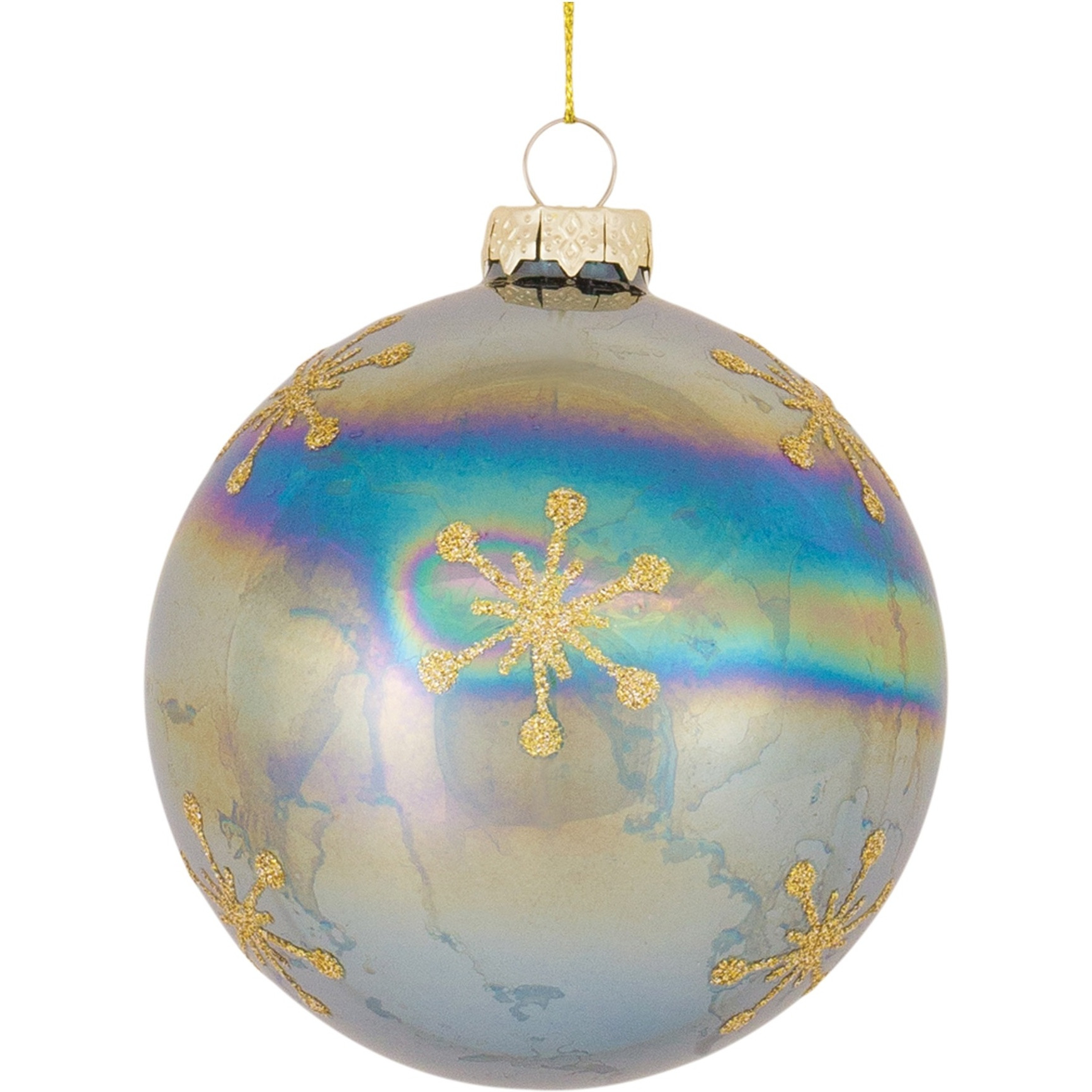 Irredescent Glass Snowflake Ornament (Set of 6)