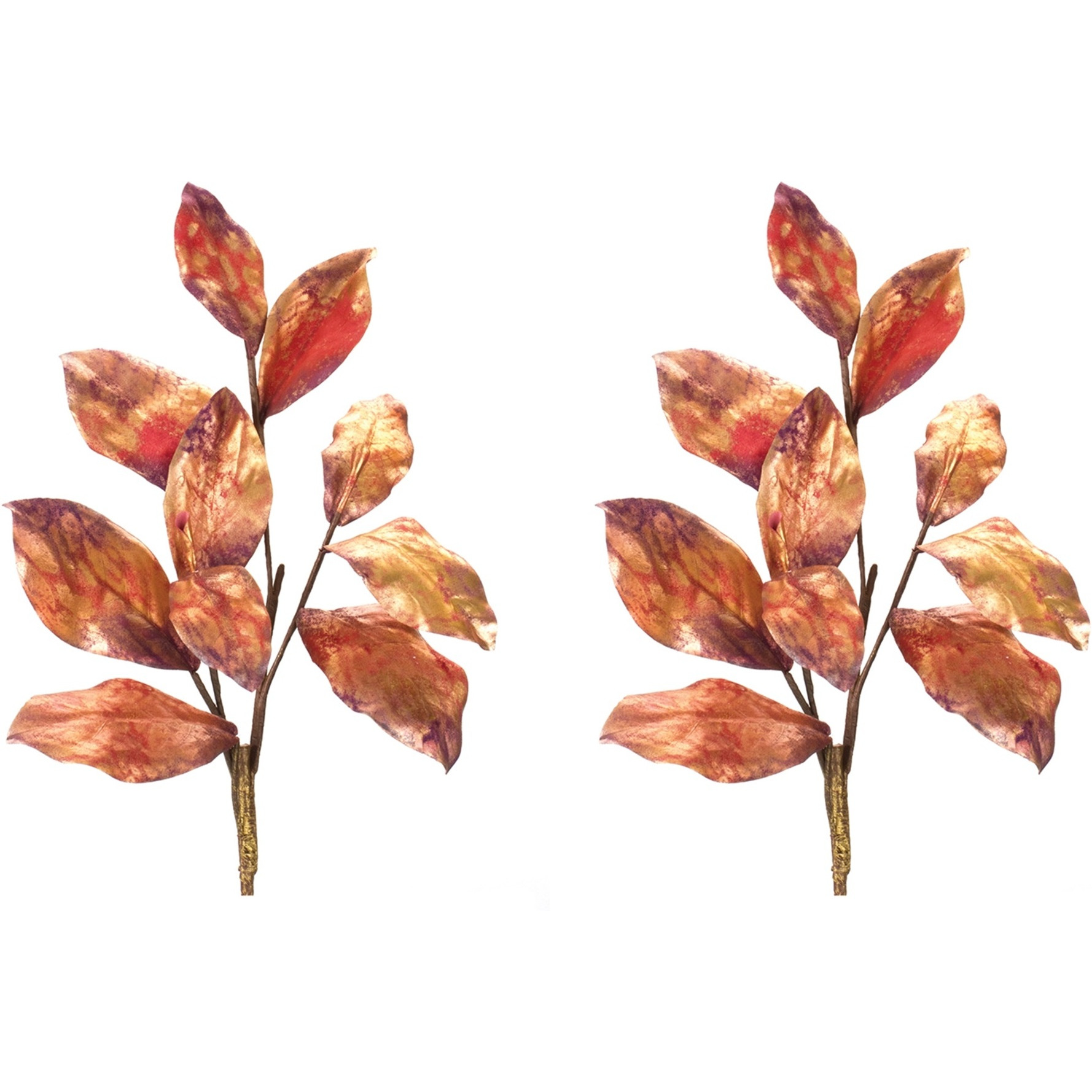 Metallic Harvest Leaf Spray (Set of 2)